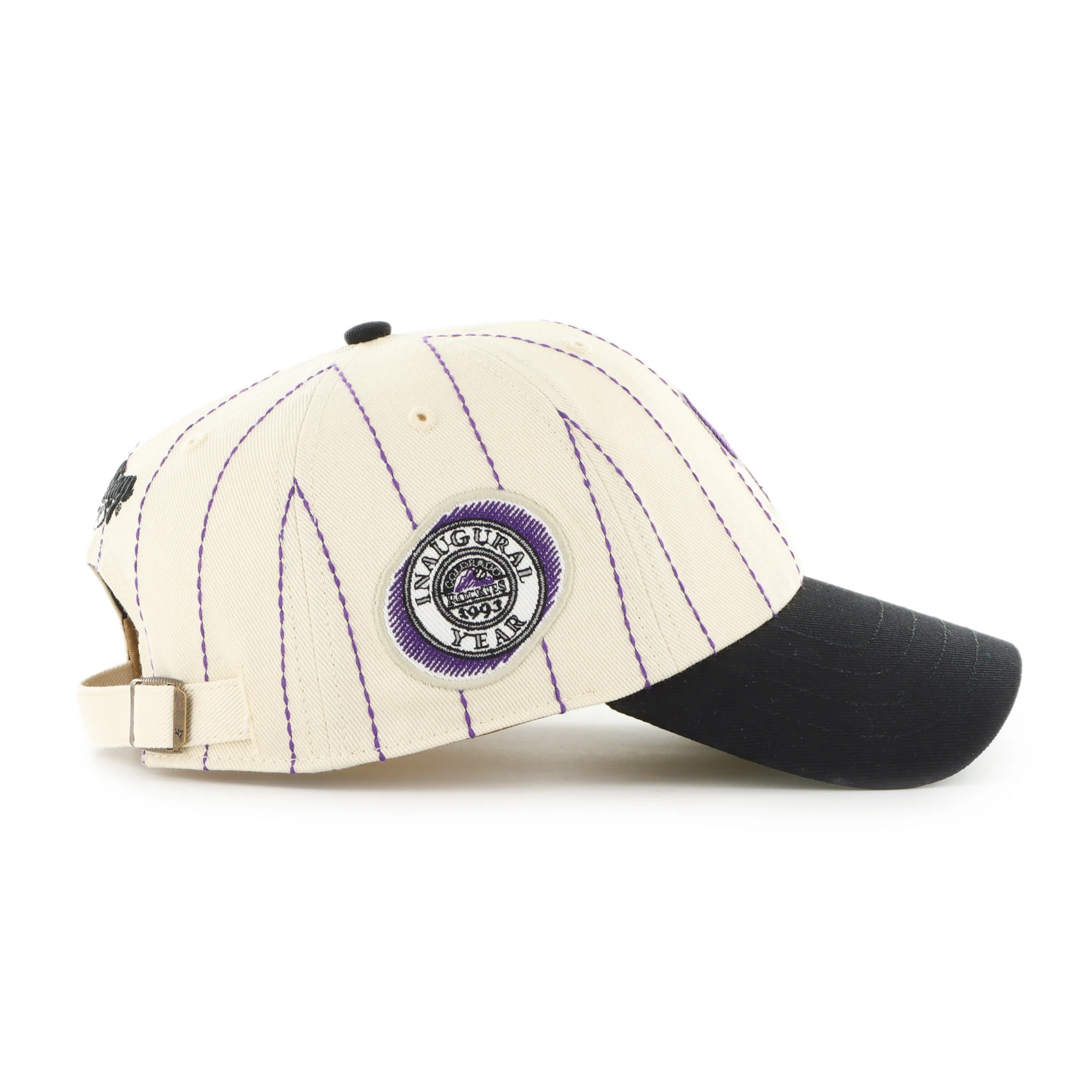 COLORADO ROCKIES COOPERSTOWN RAWLINGS PINSTRIPE '47 CLEAN UP - Image 2