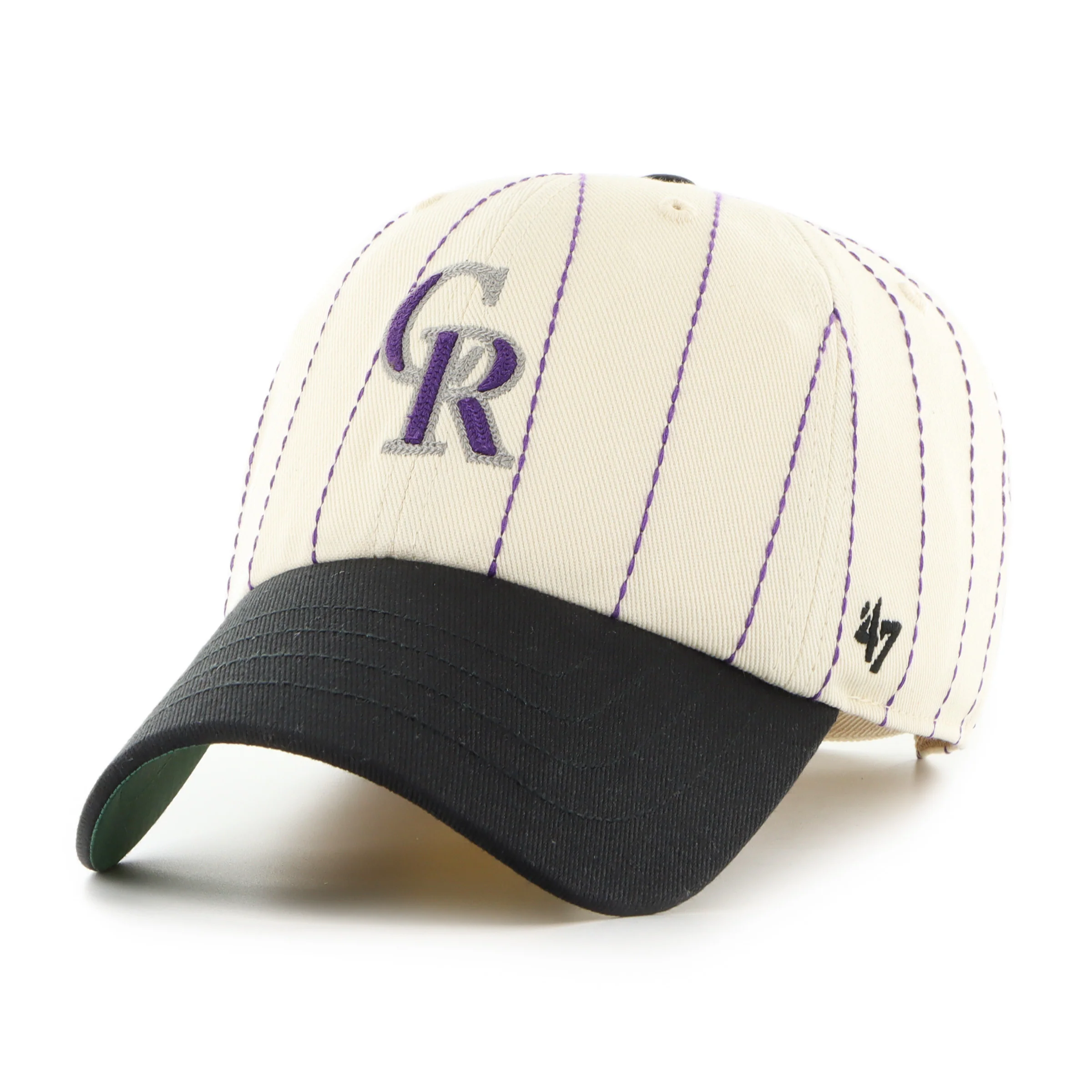 COLORADO ROCKIES COOPERSTOWN RAWLINGS PINSTRIPE '47 CLEAN UP - Image 5