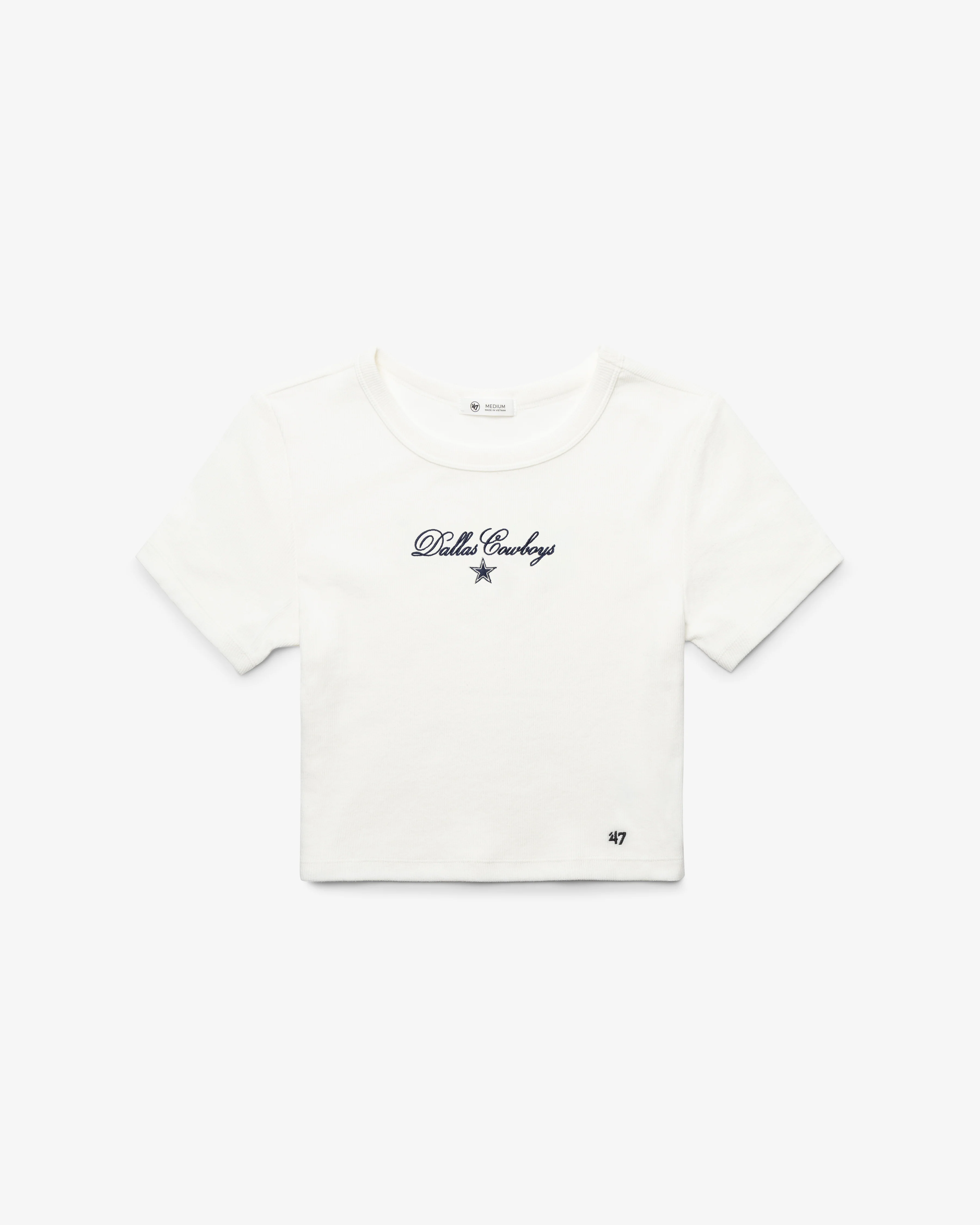 DALLAS COWBOYS SCRIPT '47 BABY RIB TEE WOMENS
