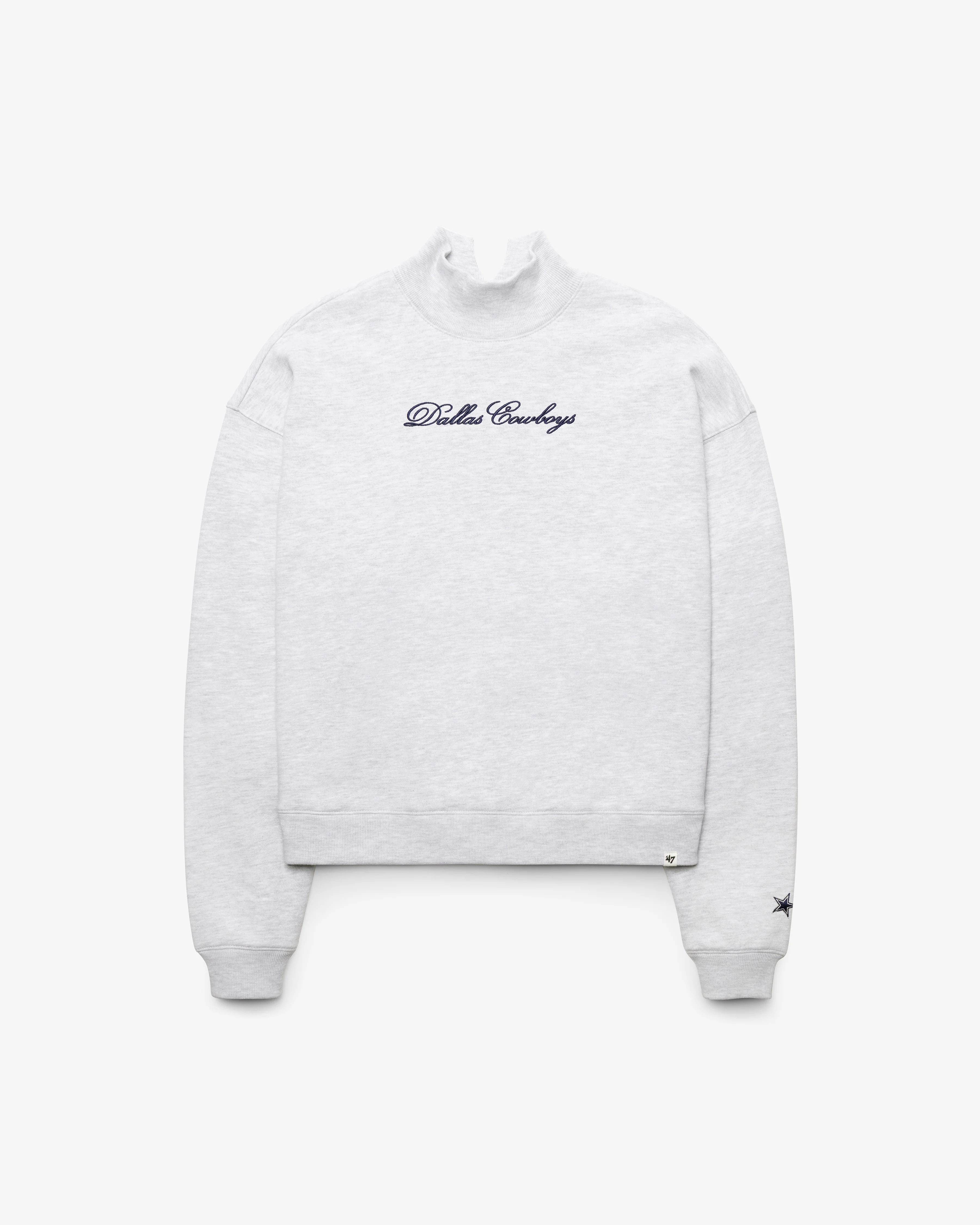 DALLAS COWBOYS SCRIPT '47 MOCK NECK PULLOVER WOMENS