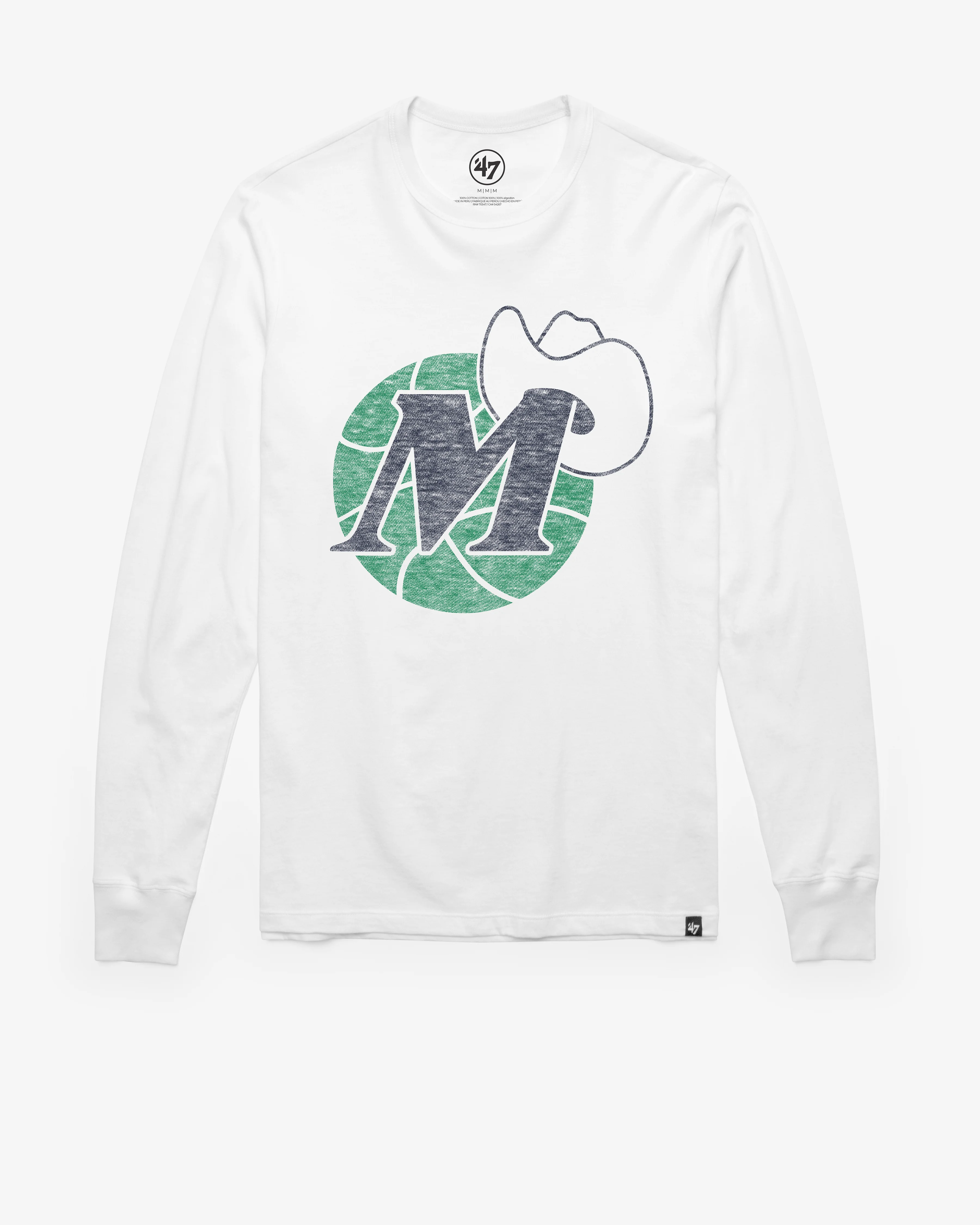 DALLAS MAVERICKS HARDWOOD CLASSICS PREMIER '47 FRANKLIN LONG SLEEVE TEE