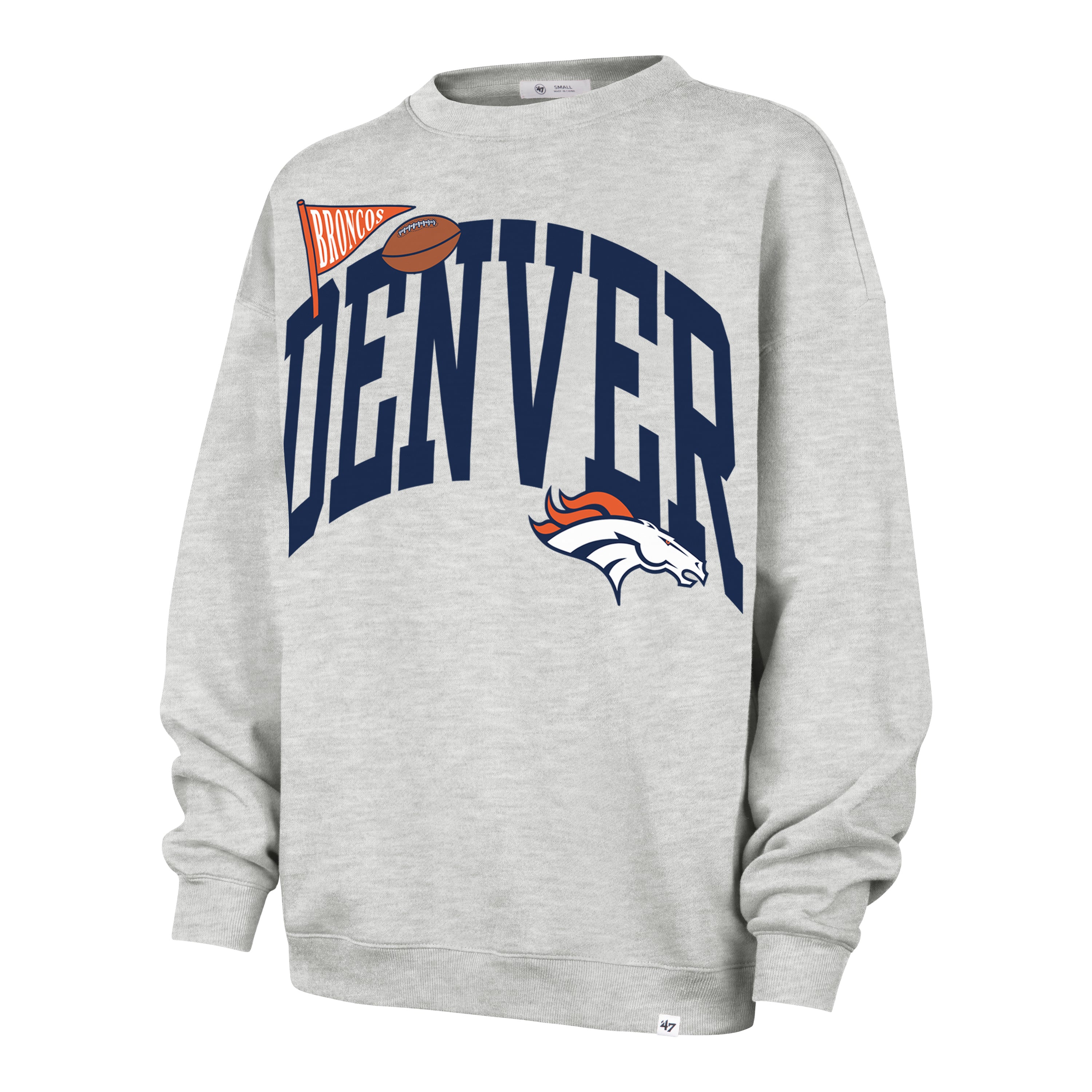 DENVER BRONCOS ARCHED ICON '47 OVERSIZED CREW WOMENS