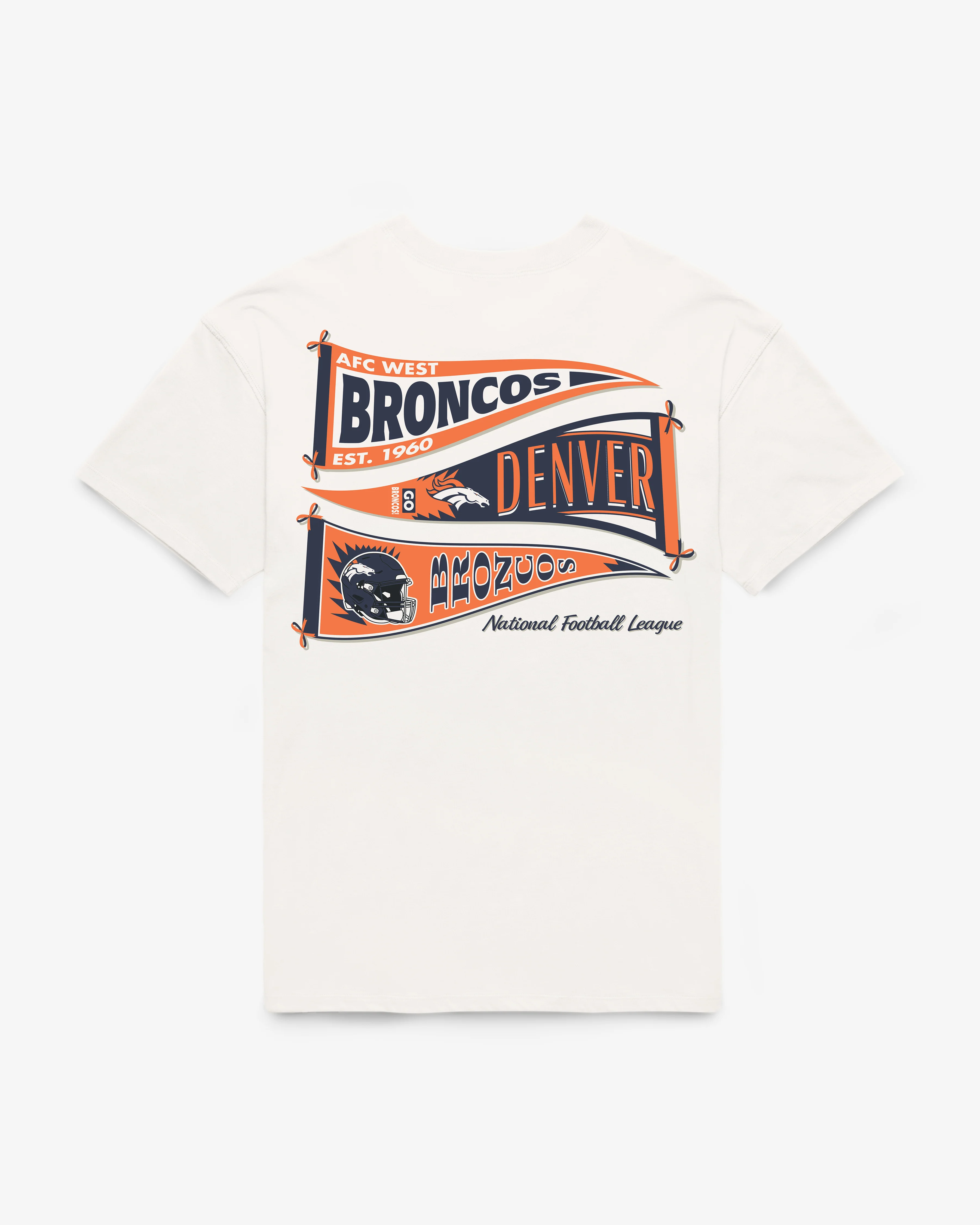 DENVER BRONCOS BOW AND BANNER BACKER '47 SADIE TEE WOMENS - Image 3