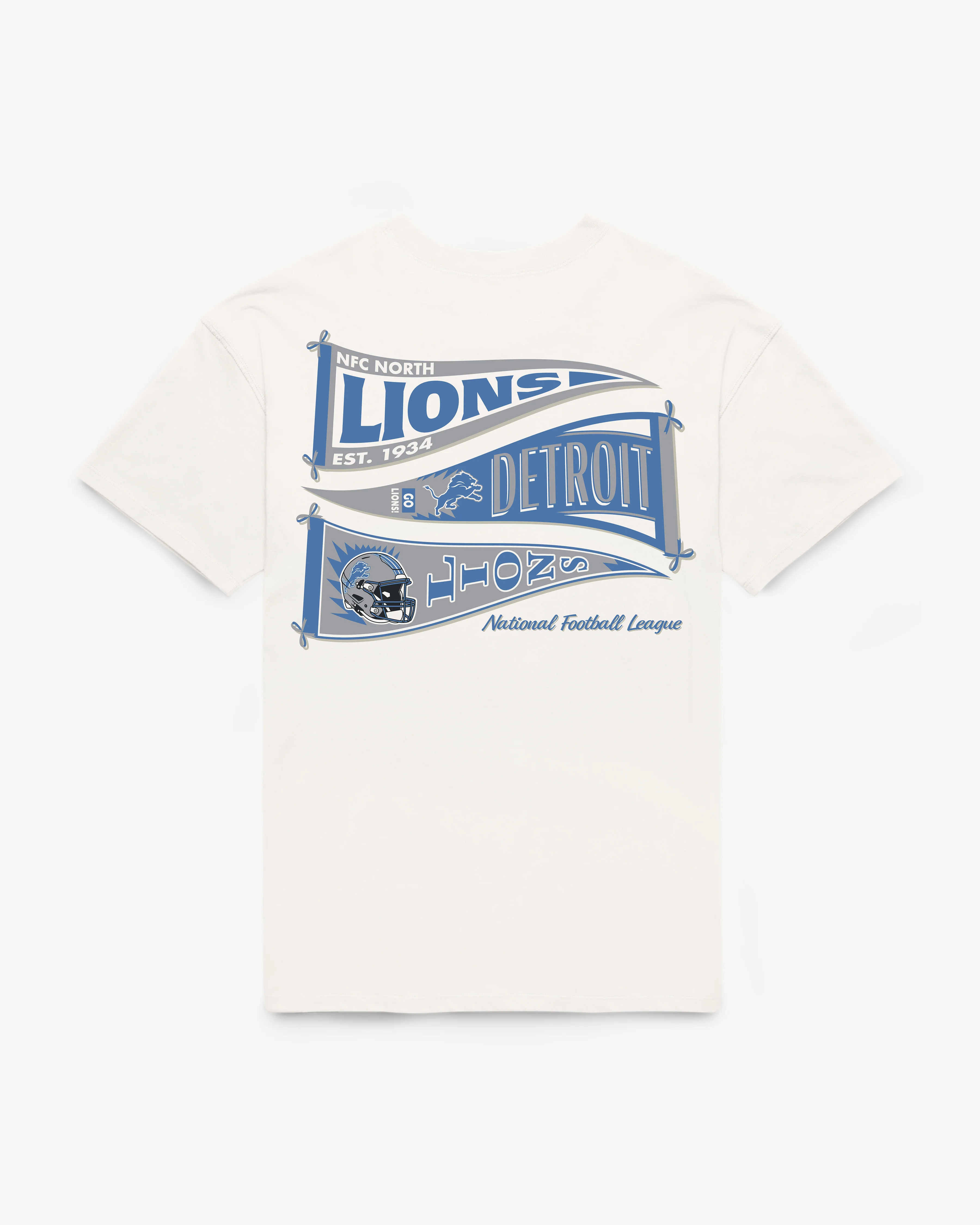 DETROIT LIONS BOW AND BANNER BACKER '47 SADIE TEE WOMENS - Image 3
