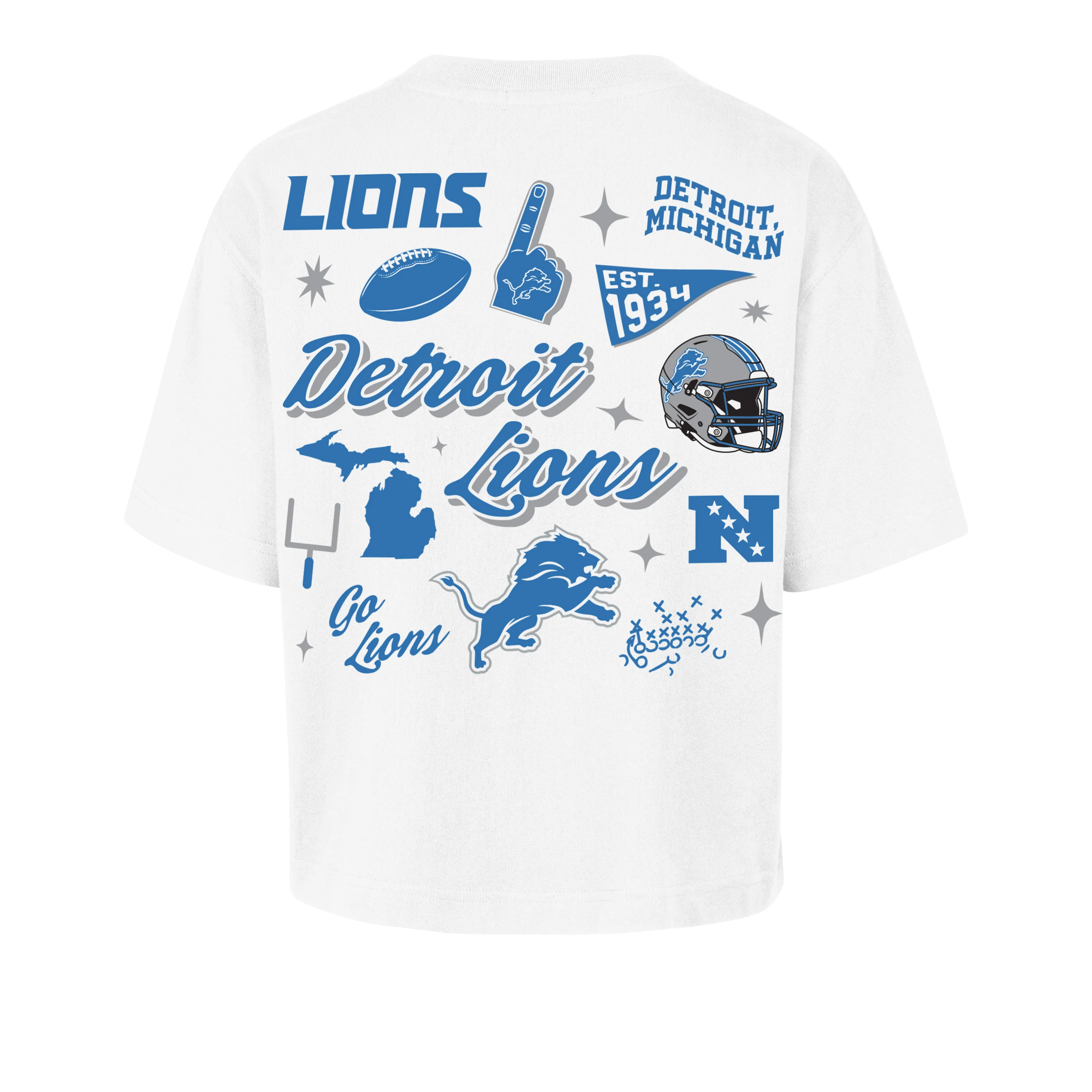 DETROIT LIONS COLLAGE SCRIPT '47 REED CITY TEE WOMENS - Image 2
