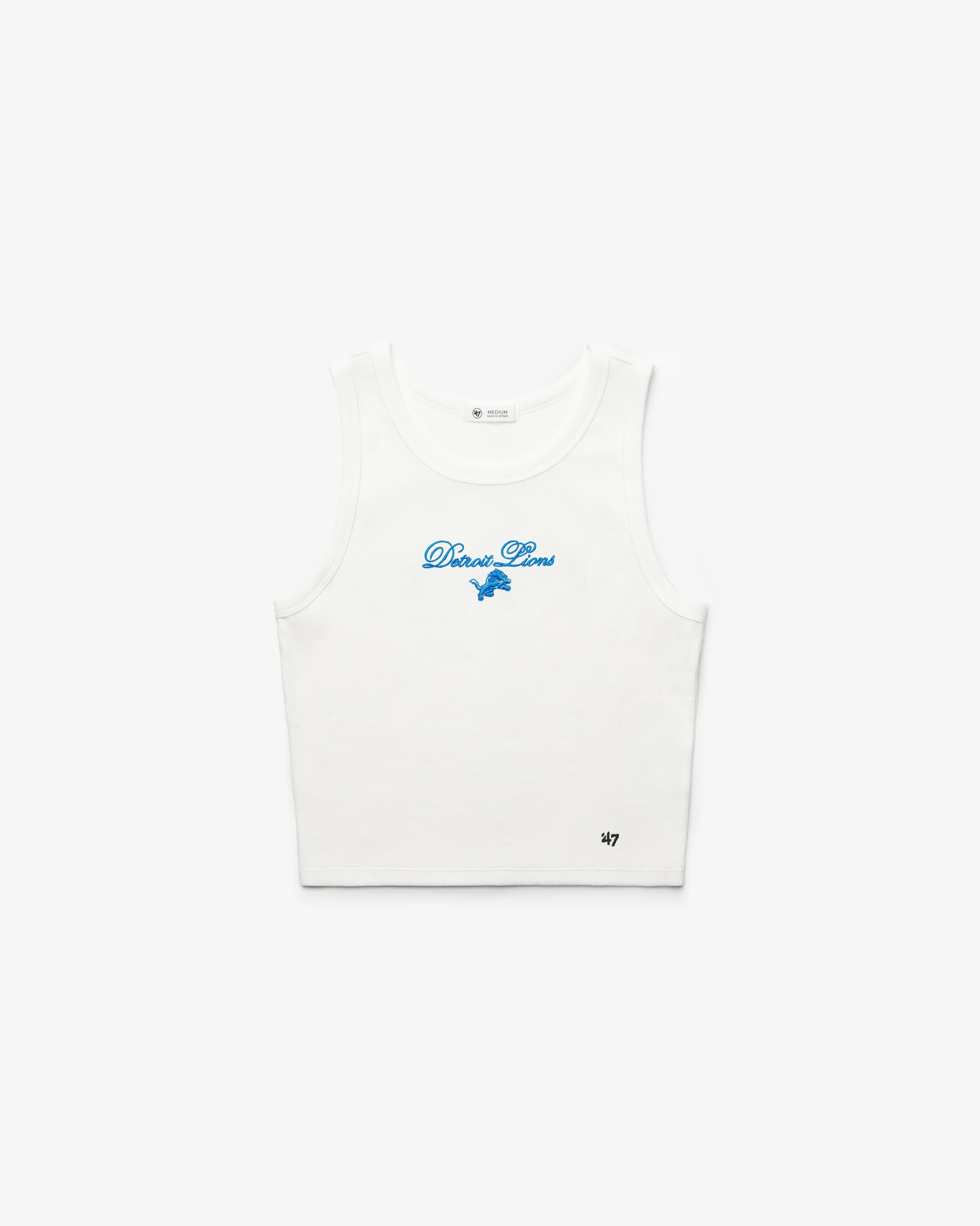 DETROIT LIONS SCRIPT '47 BABY RIB TANK WOMENS