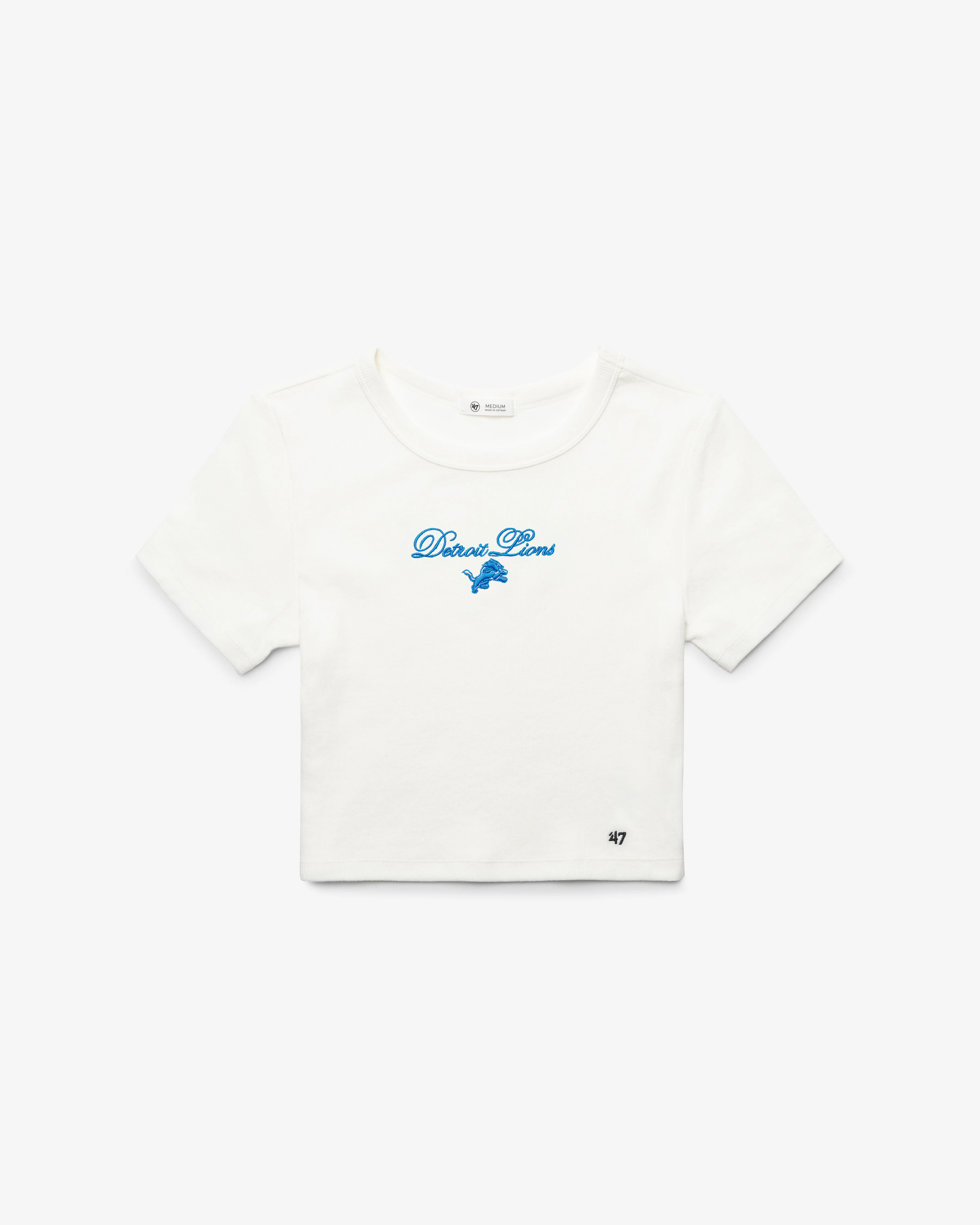 DETROIT LIONS SCRIPT '47 BABY RIB TEE WOMENS