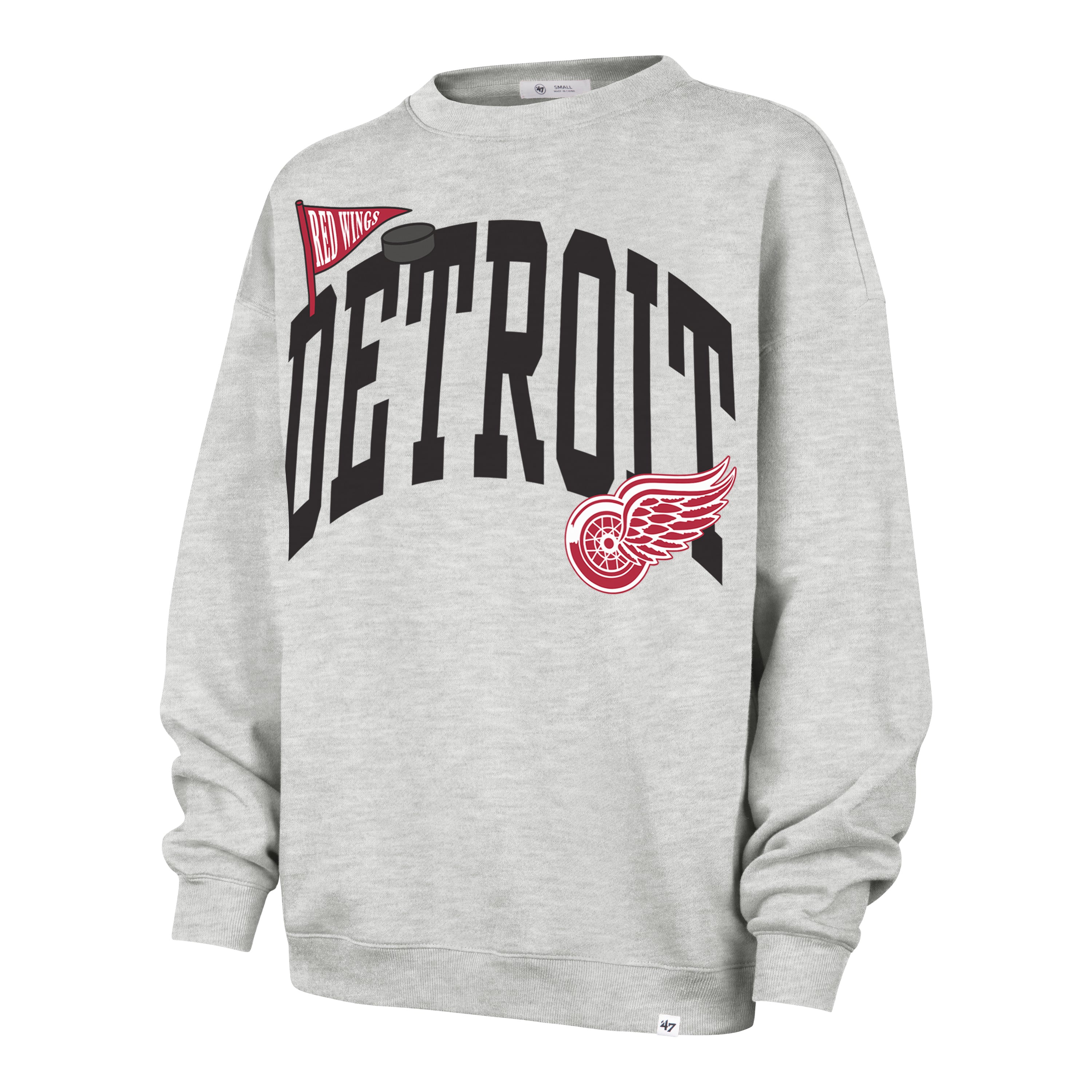 DETROIT RED WINGS ARCHED ICON '47 OVERSIZED CREW WOMENS