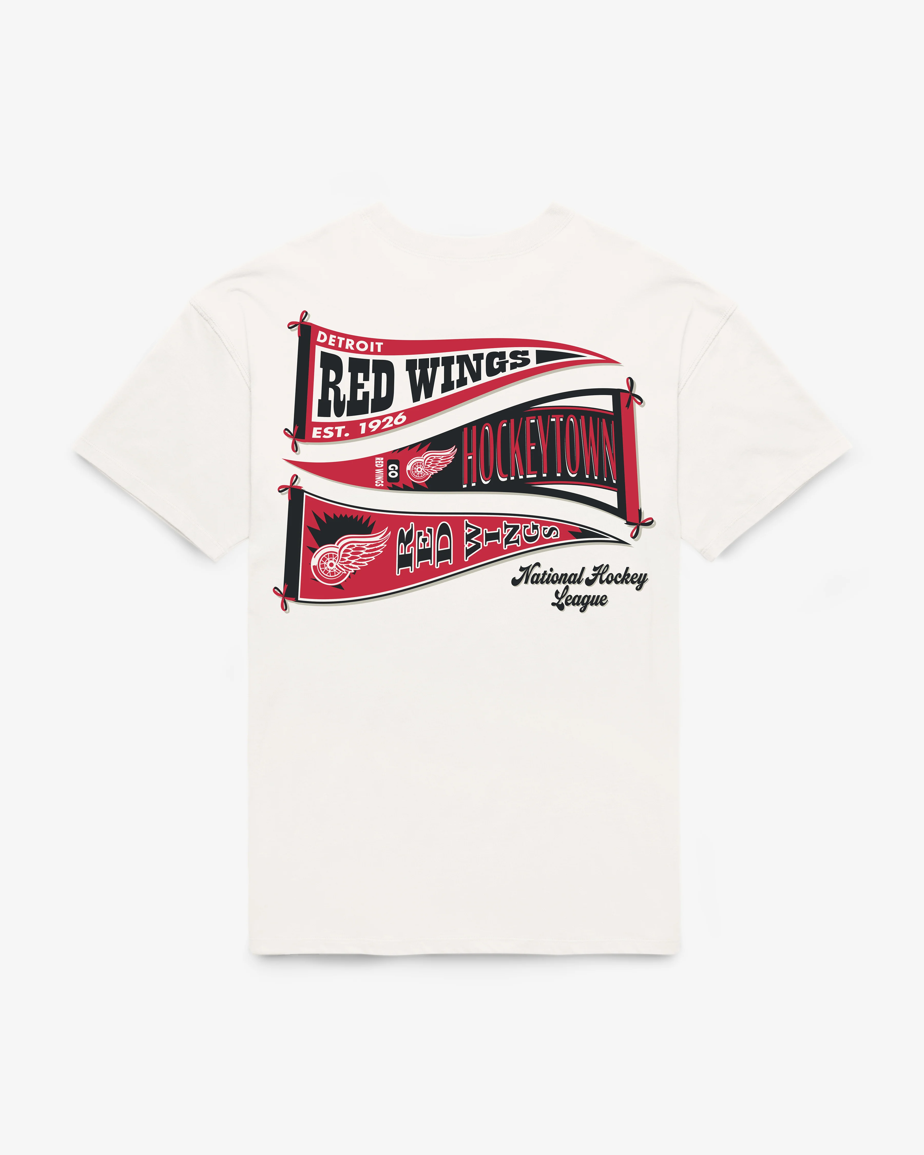 DETROIT RED WINGS BOW AND BANNER BACKER '47 SADIE TEE WOMENS - Image 3