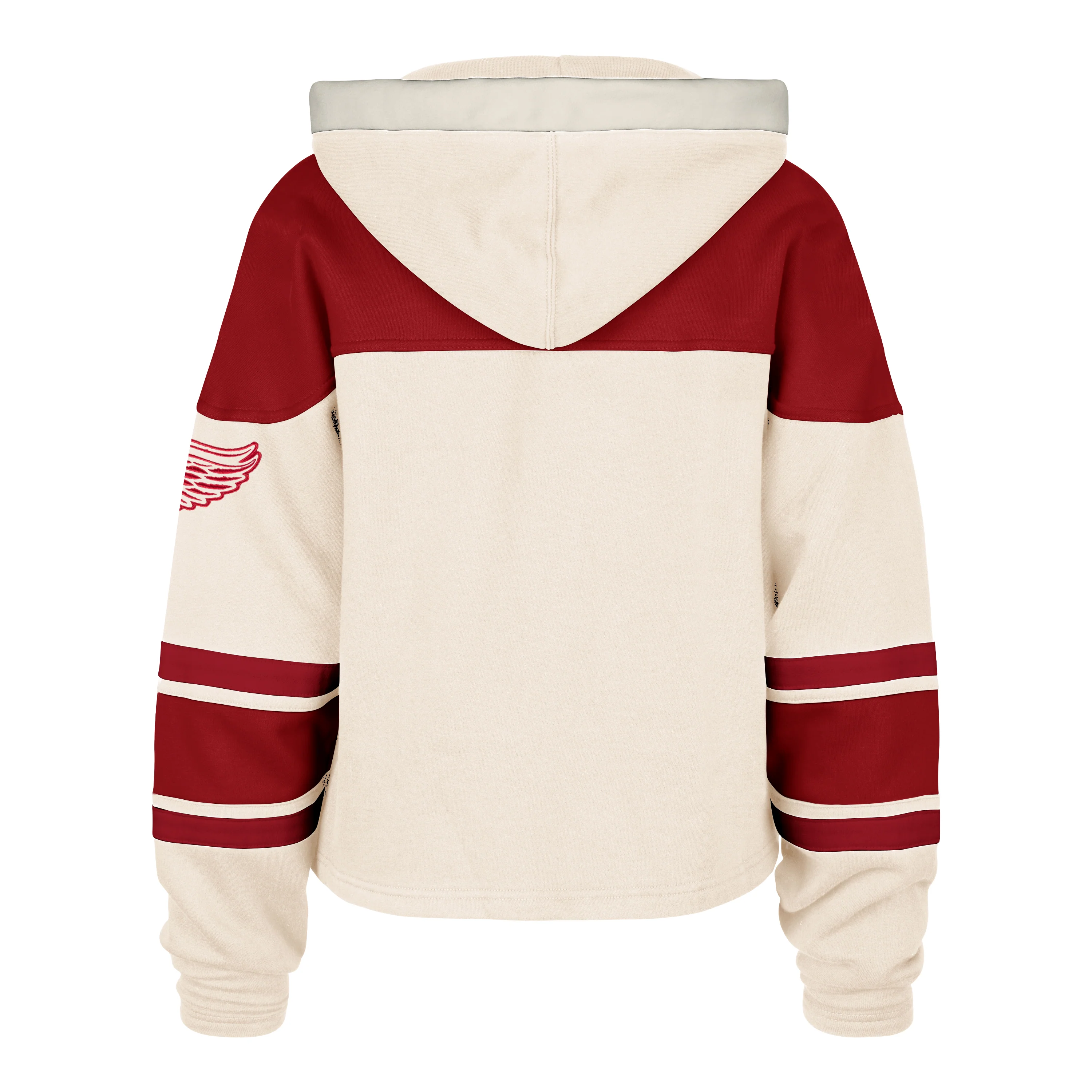 DETROIT RED WINGS SHOT BLOCK CROPPED '47 SUPERIOR LACER HOOD WOMENS - Image 2
