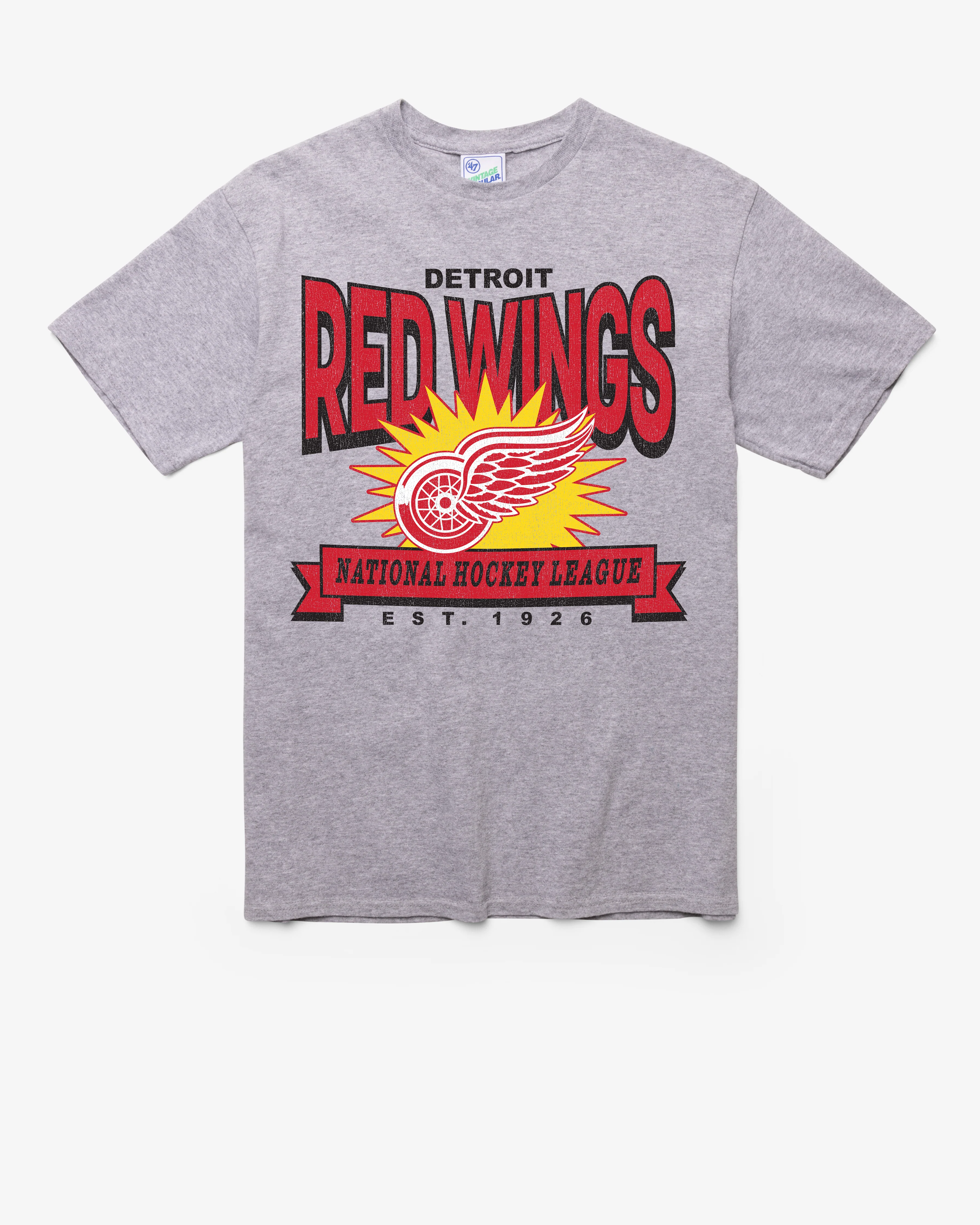 DETROIT RED WINGS TWELVE SIX VINTAGE '47 TUBULAR TEE