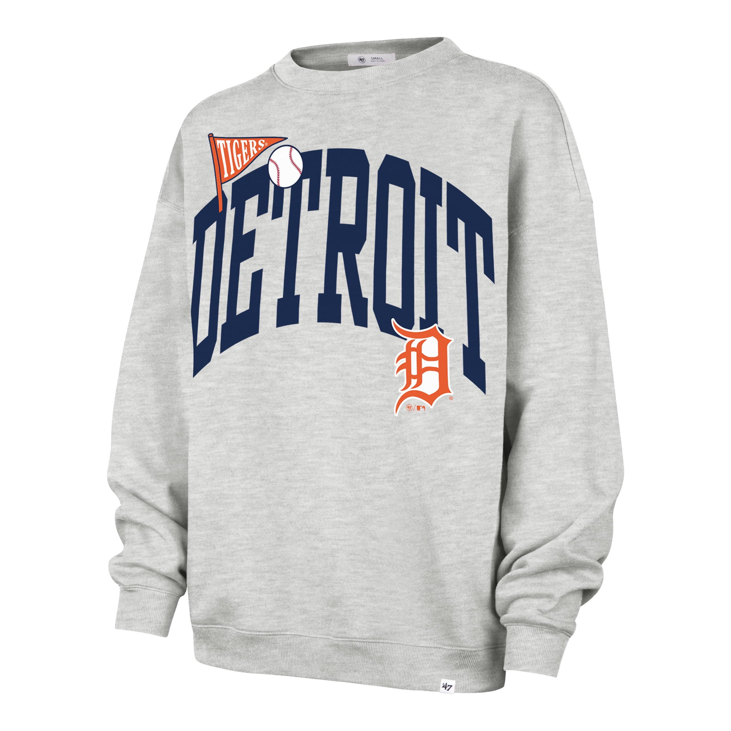 DETROIT TIGERS ARCHED ICON '47 OVERSIZED CREW WOMENS