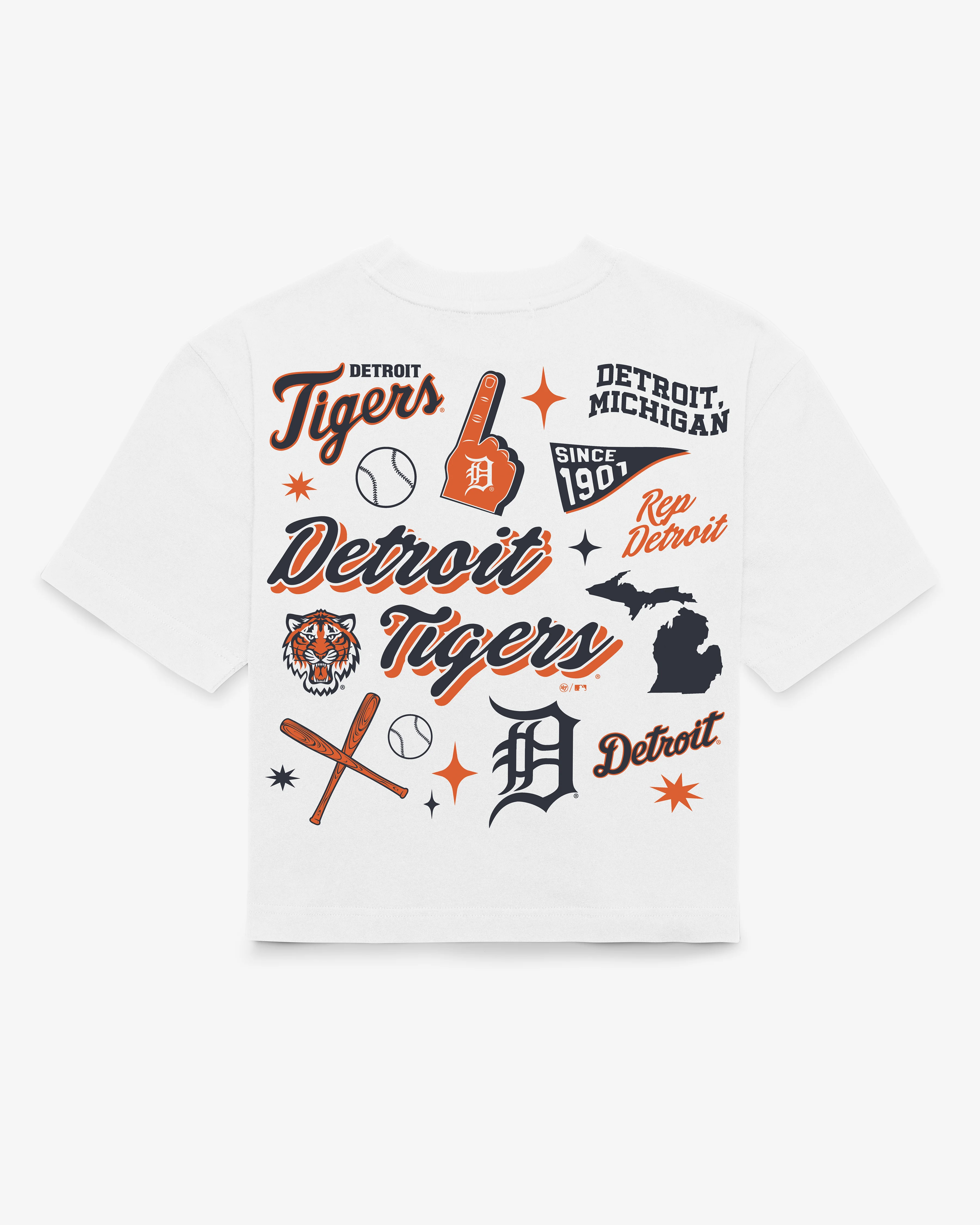DETROIT TIGERS COLLAGE SCRIPT '47 REED CITY TEE WOMENS - Image 3