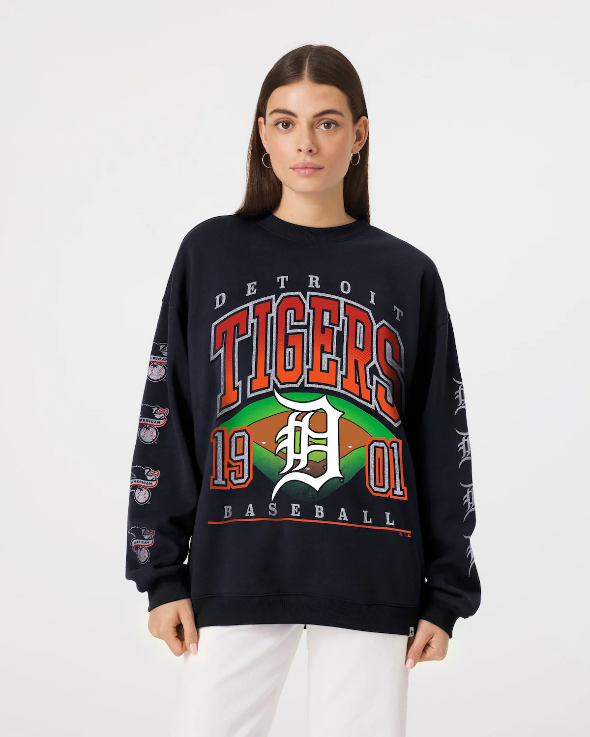 DETROIT TIGERS GO BIG '47 OVERSIZED CREW WOMENS