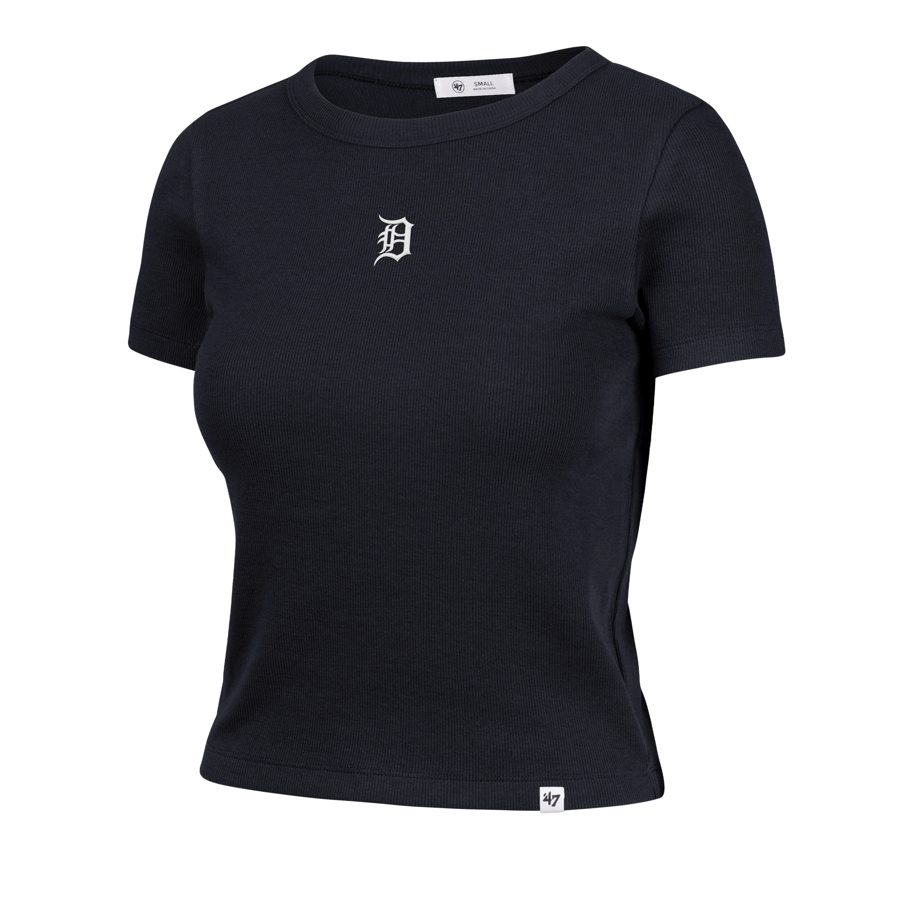 DETROIT TIGERS MICRO EMB '47 BABY RIB TEE WOMENS
