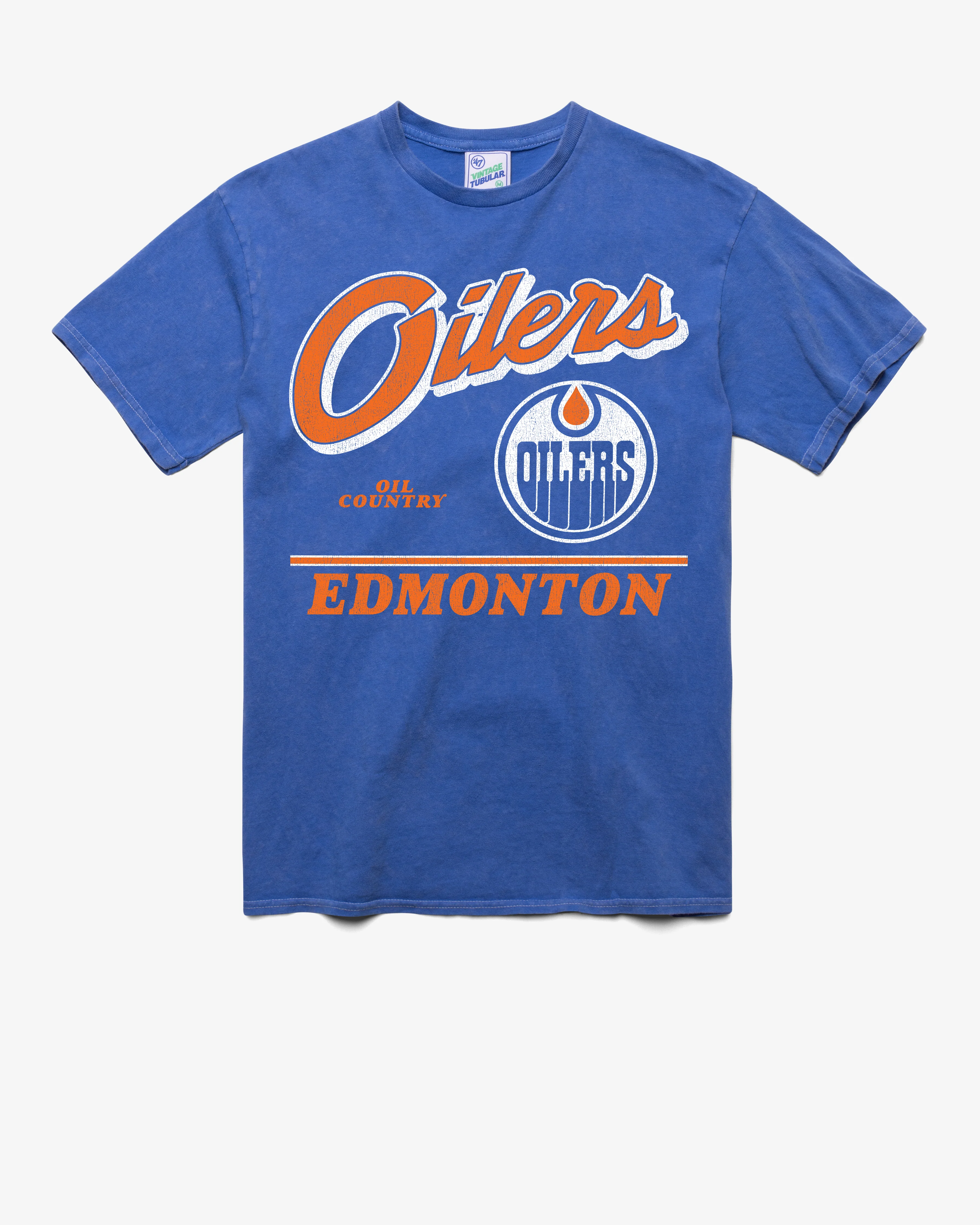 EDMONTON OILERS FLY BY VINTAGE '47 TUBULAR TEE