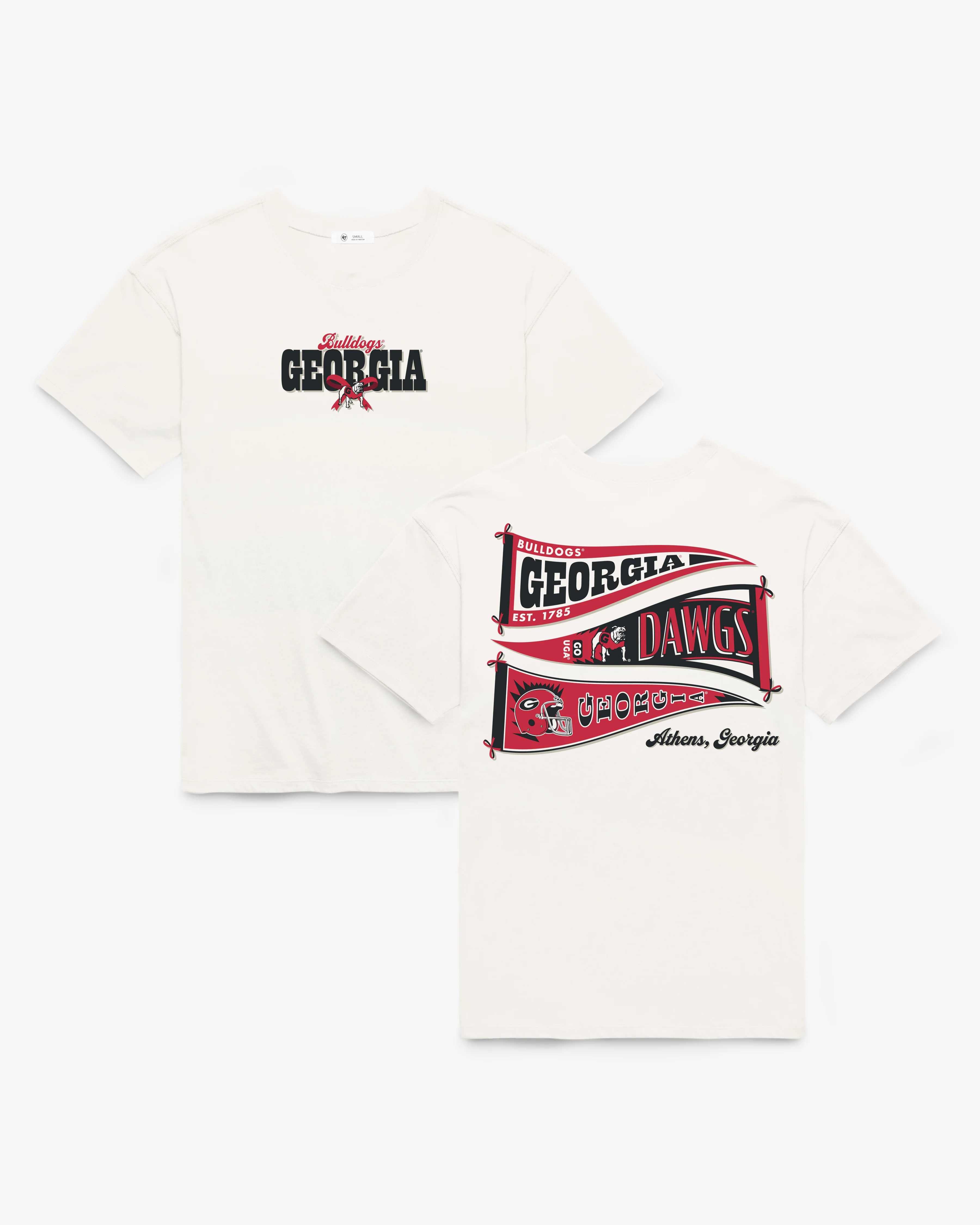 GEORGIA BULLDOGS BOW AND BANNER BACKER '47 SADIE TEE WOMENS