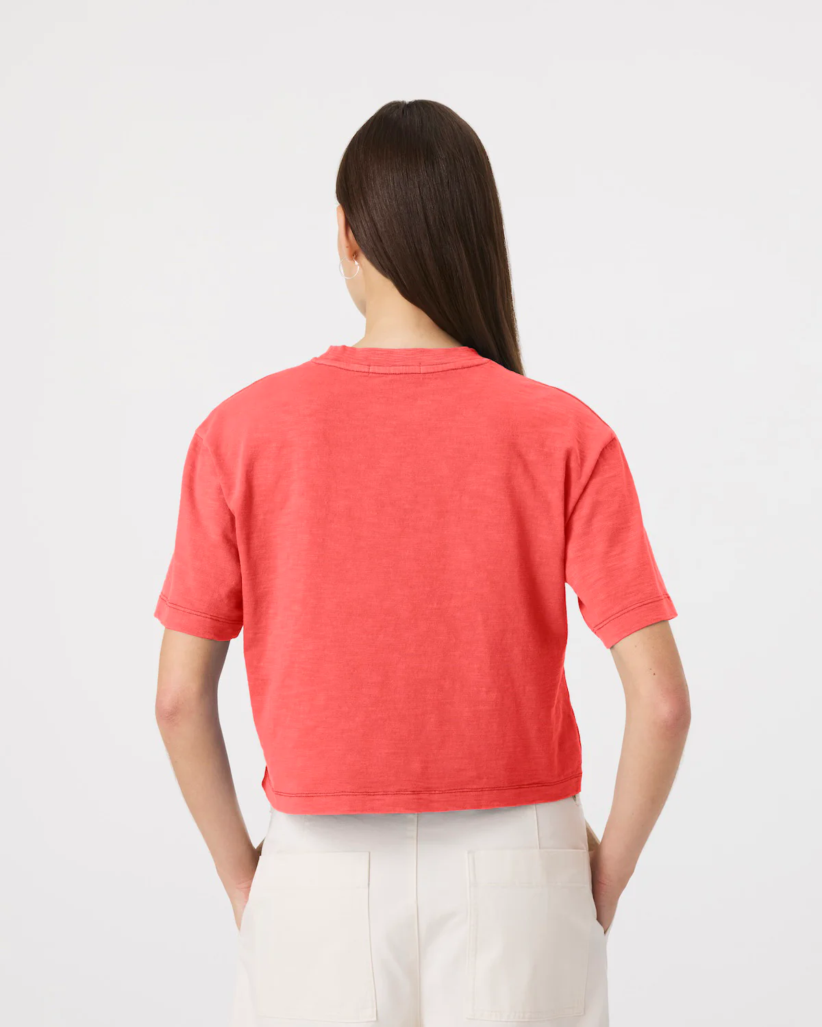 OHIO STATE BUCKEYES MINDI HEAVY '47 SLUB CROP TEE WOMENS - Image 2
