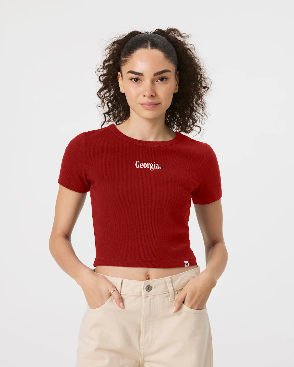 GEORGIA BULLDOGS WITH LOVE '47 BABY RIB TEE WOMENS