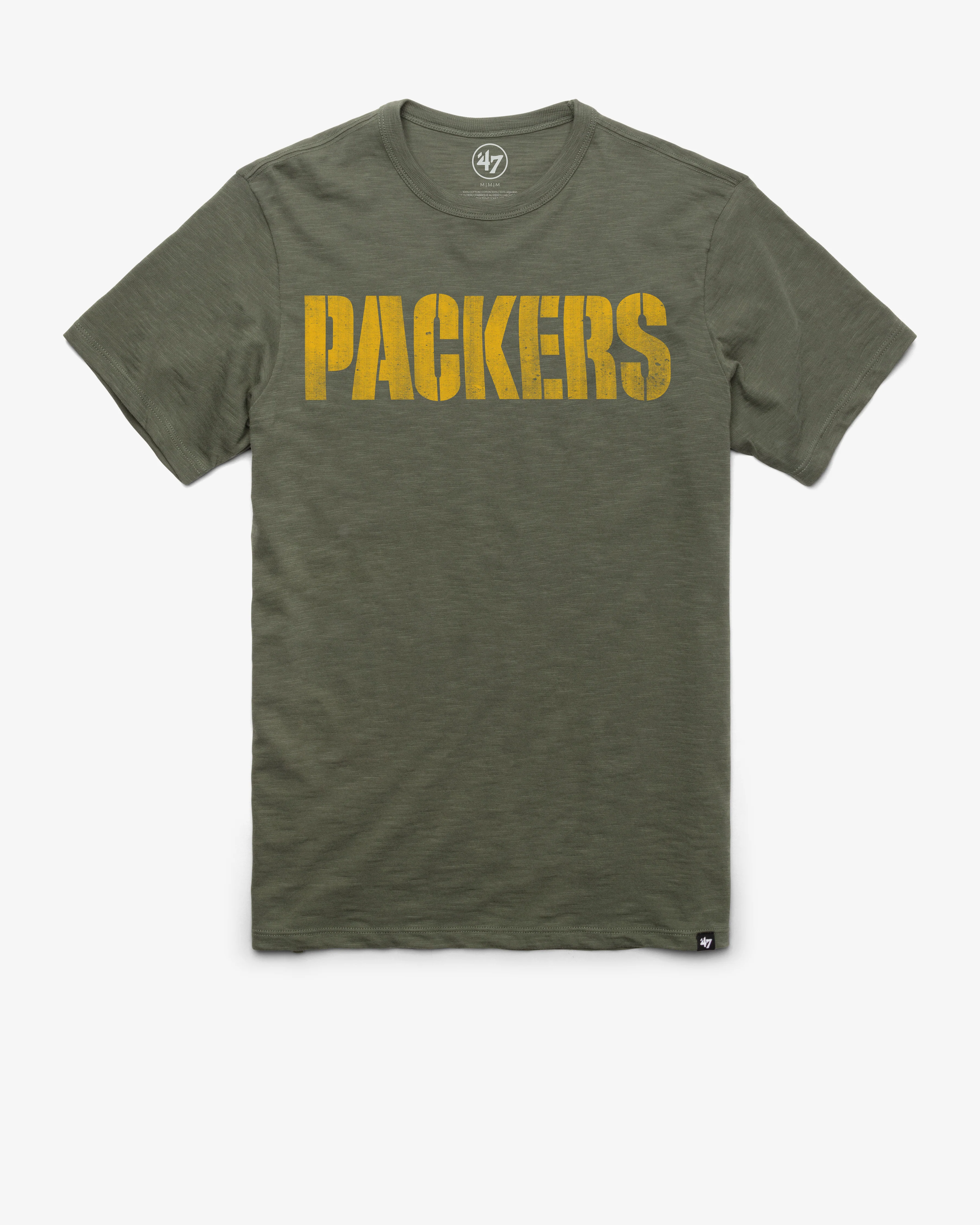 GREEN BAY PACKERS GRIT WORDMARK '47 SCRUM TEE
