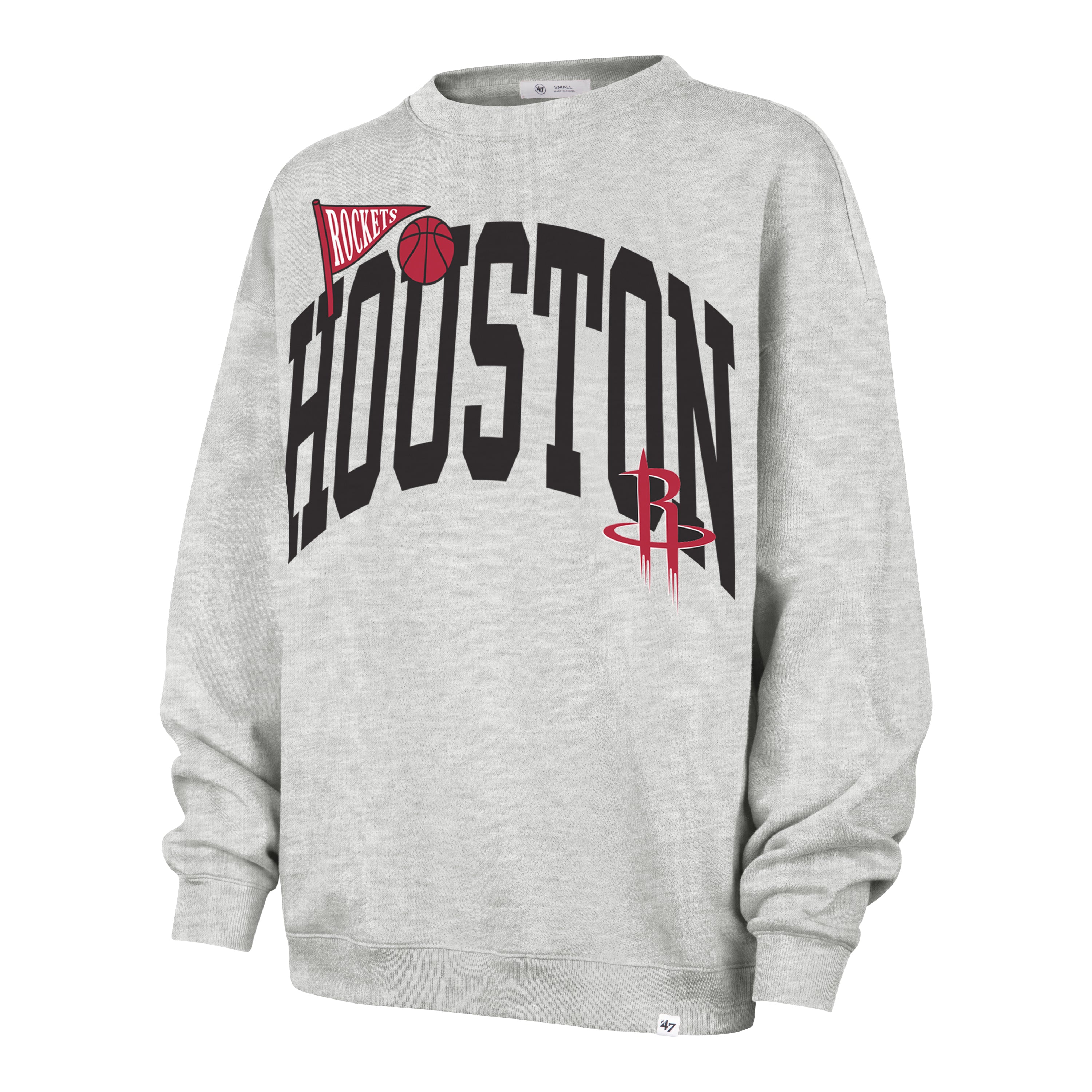 HOUSTON ROCKETS ARCHED ICON '47 OVERSIZED CREW WOMENS