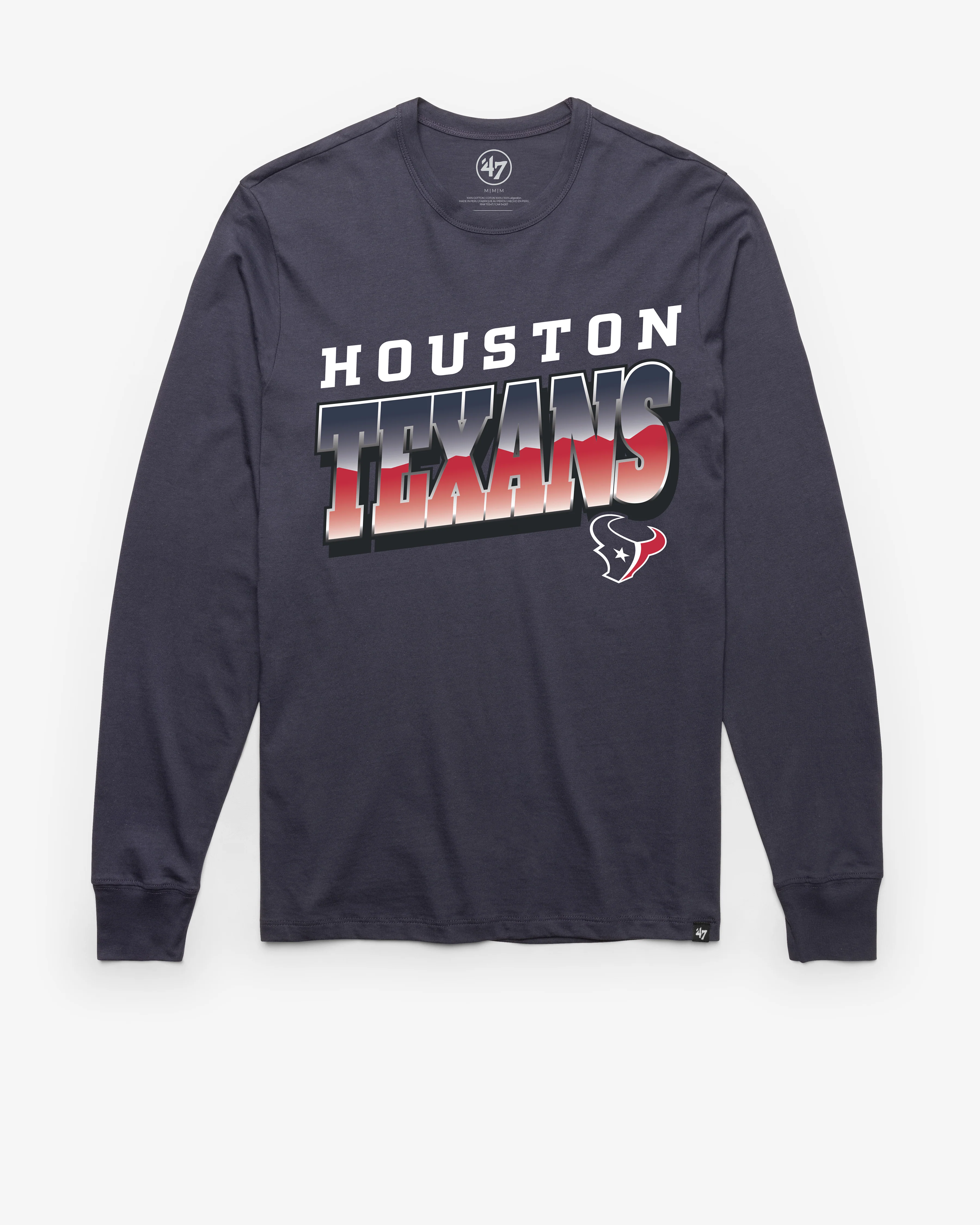 HOUSTON TEXANS POLISHED '47 FRANKLIN LONG SLEEVE TEE
