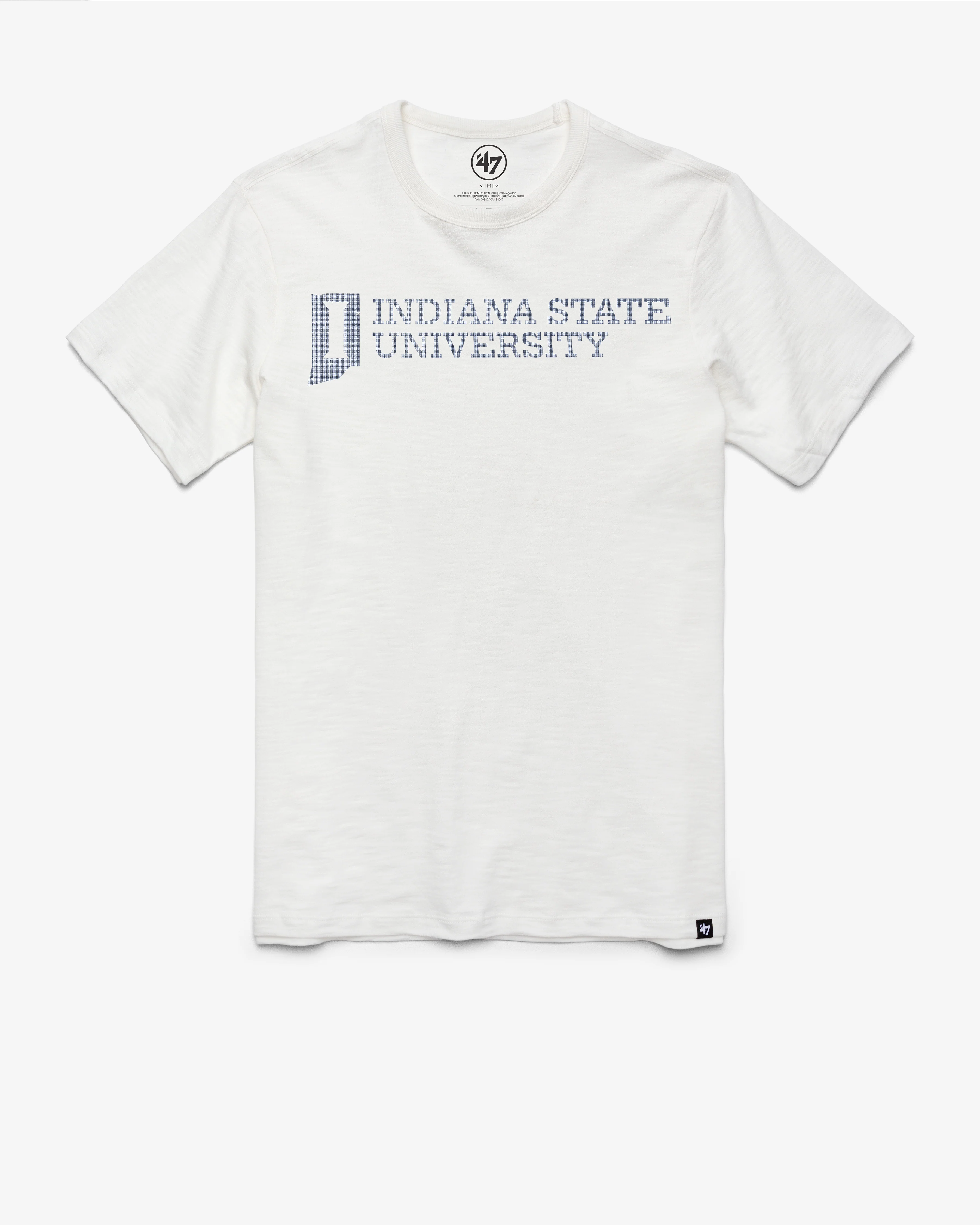 INDIANA STATE SYCAMORES GRIT WORDMARK '47 SCRUM TEE