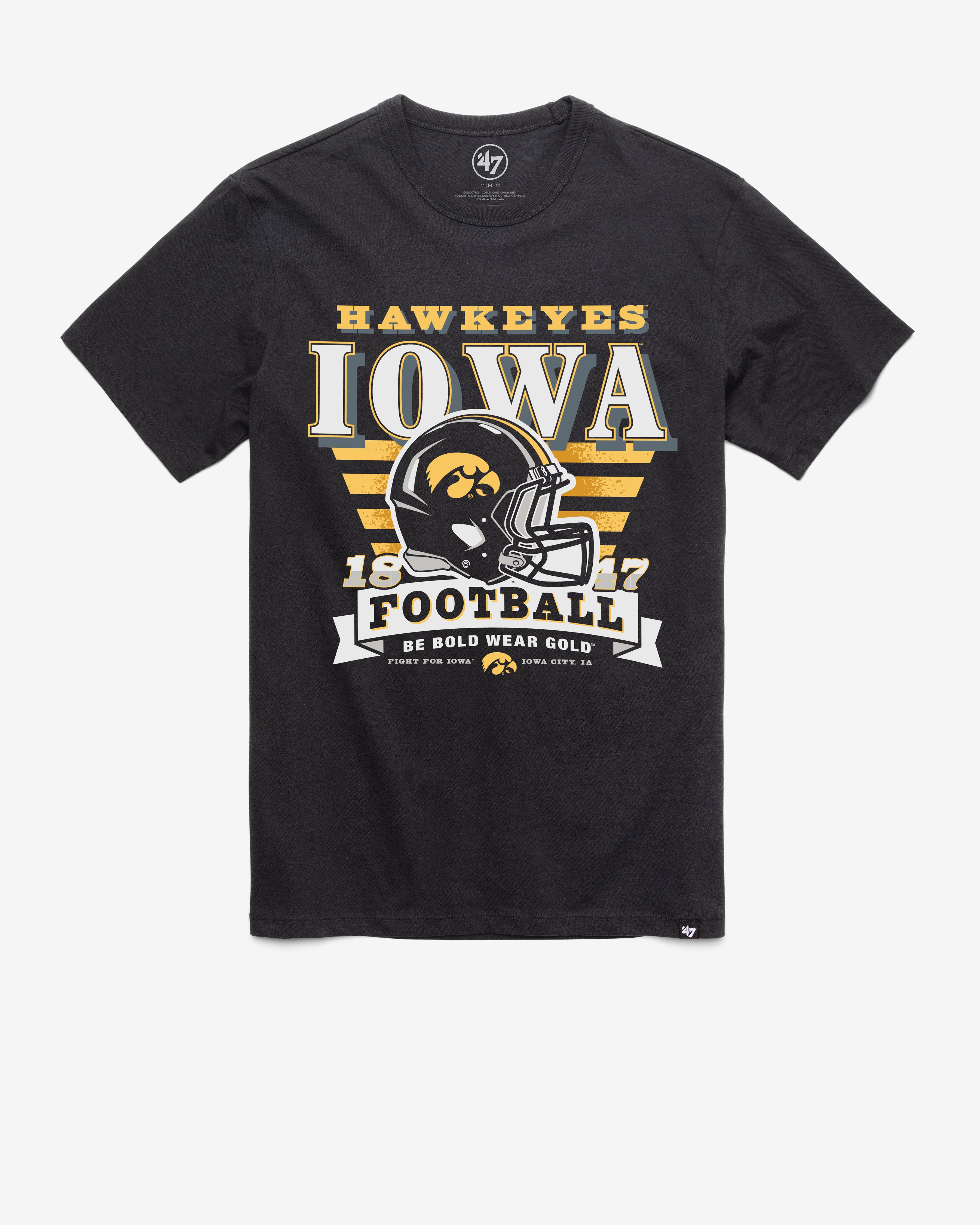 IOWA HAWKEYES STRIPE SPLASH '47 FRANKLIN TEE