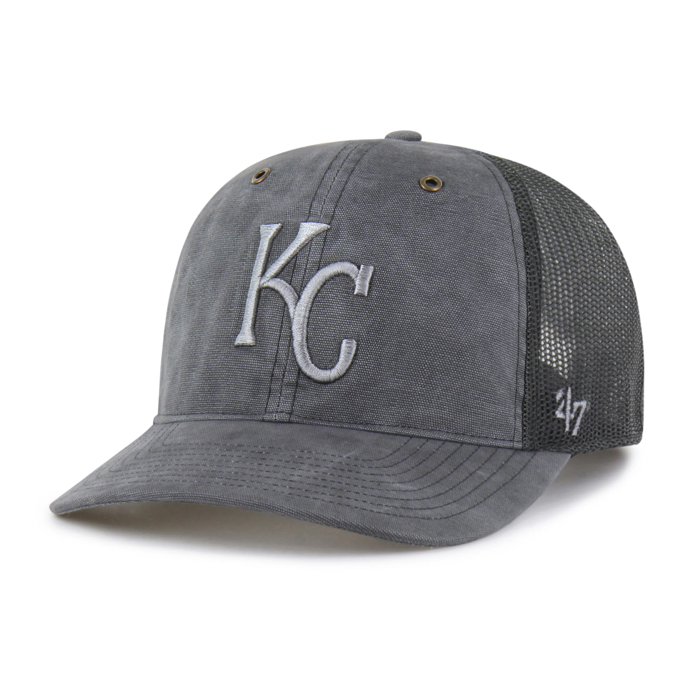 KANSAS CITY ROYALS CARHARTT DYED '47 TRUCKER RF RELAXED FIT - Image 4