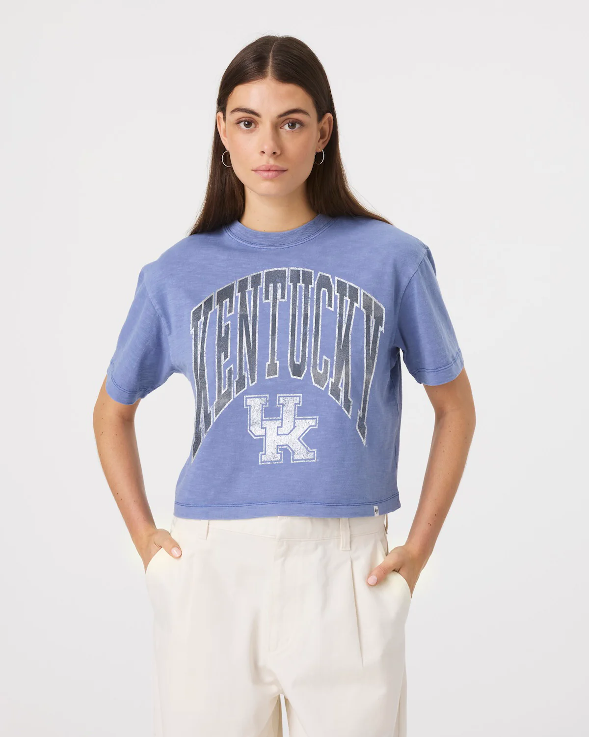 KENTUCKY WILDCATS MINDI HEAVY '47 SLUB CROP TEE WOMENS