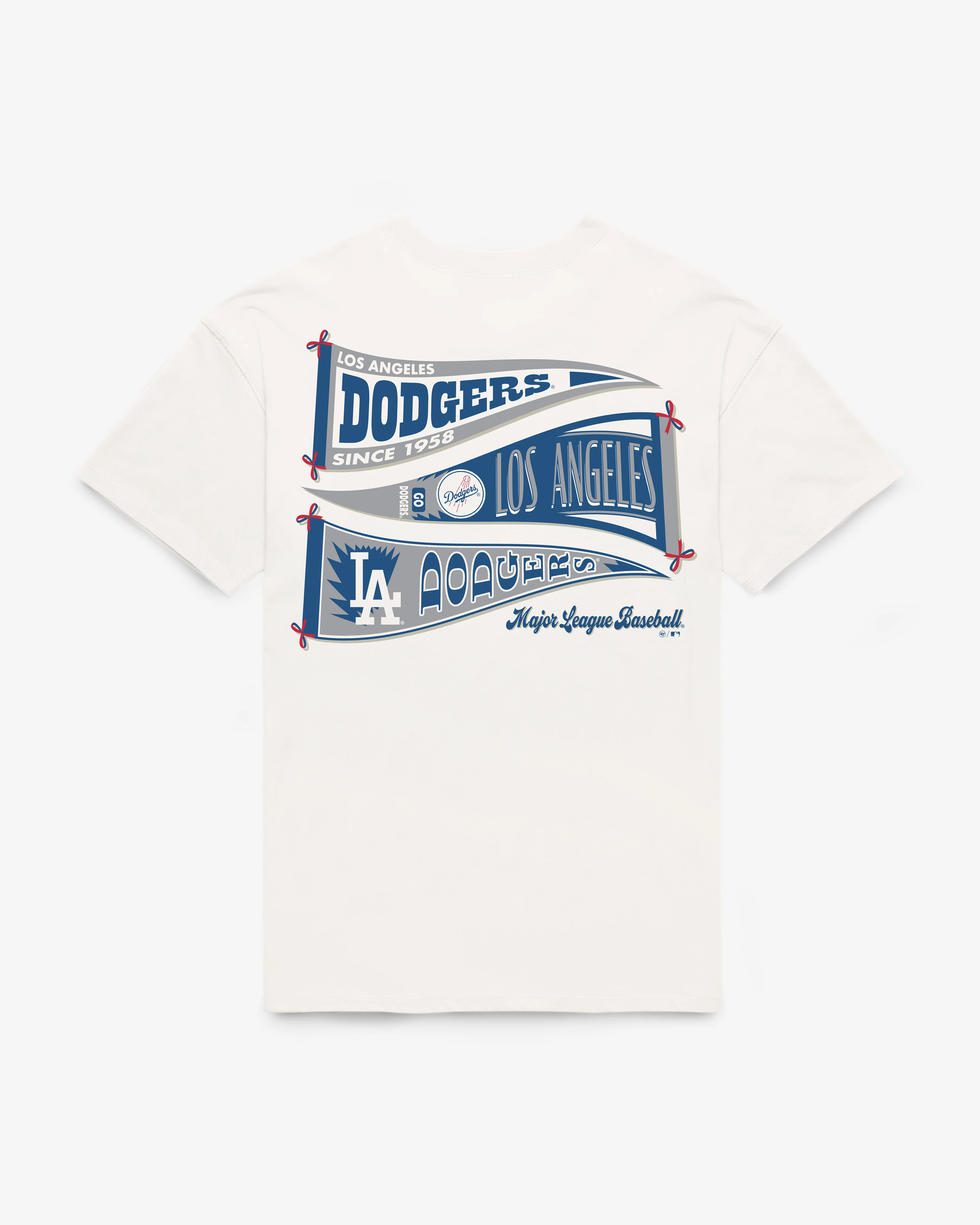 LOS ANGELES DODGERS BOW AND BANNER BACKER '47 SADIE TEE WOMENS - Image 3