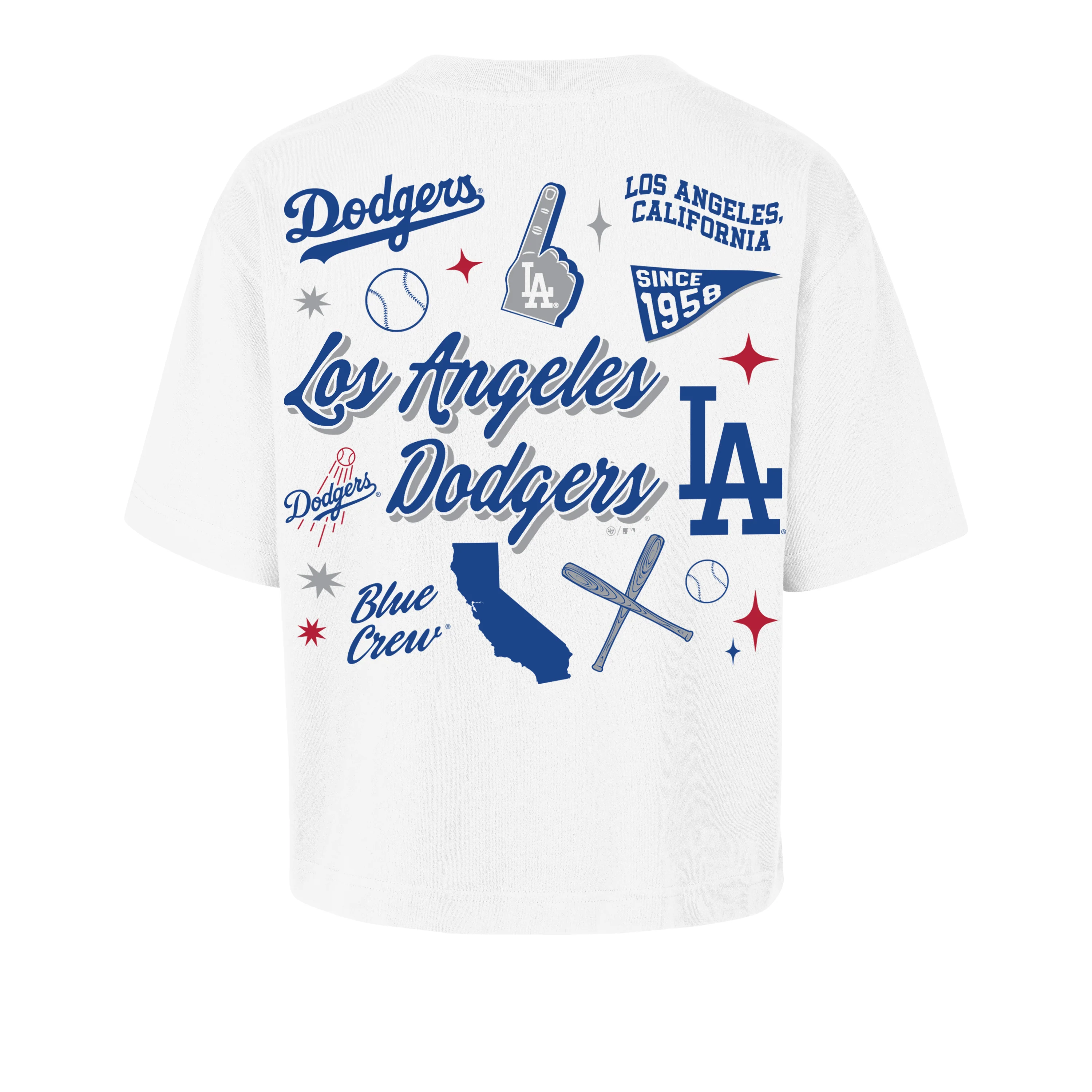 LOS ANGELES DODGERS COLLAGE SCRIPT '47 REED CITY TEE WOMENS - Image 2