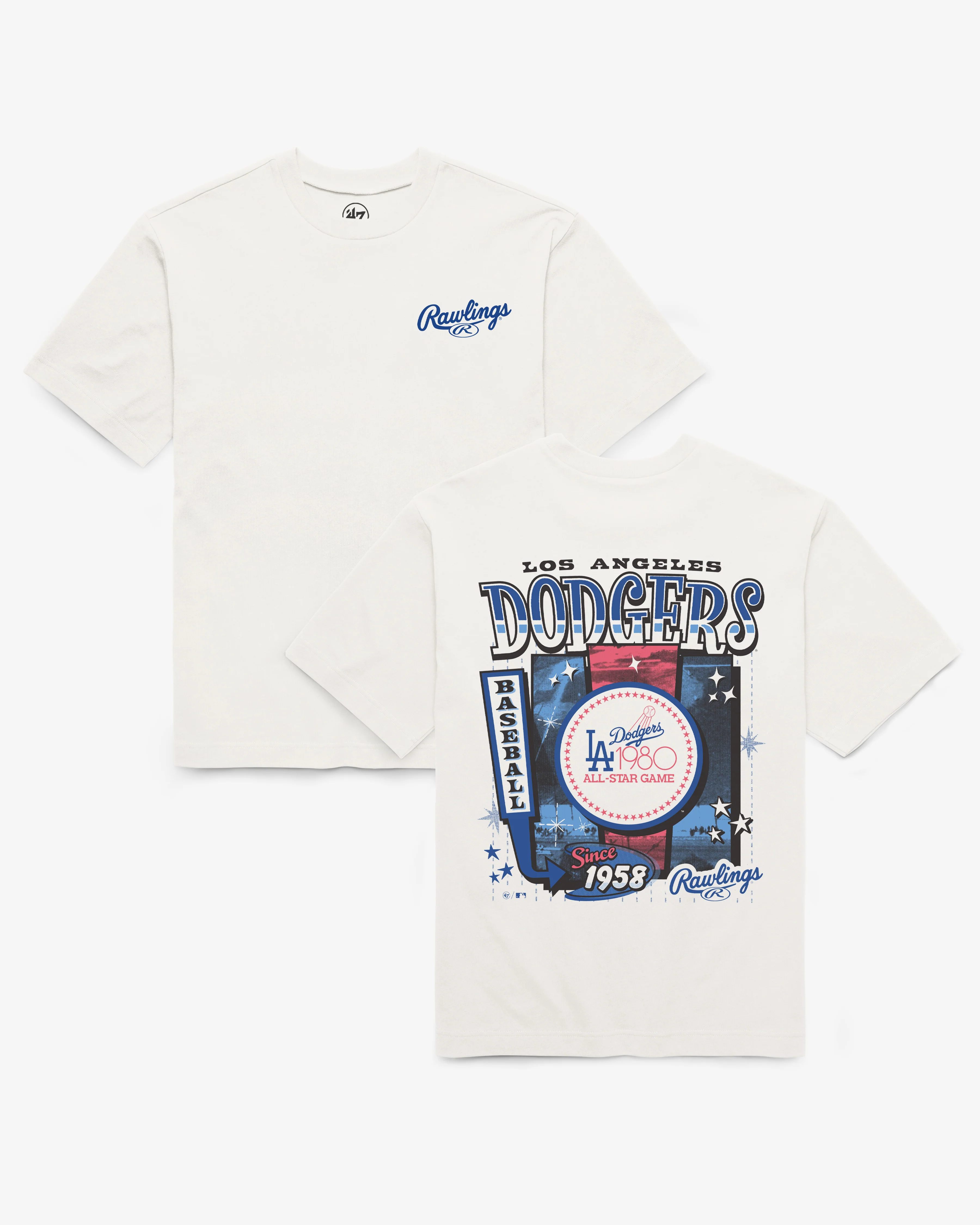 LOS ANGELES DODGERS COOPERSTOWN RAWLINGS POSTER '47 FOUNDATION TEE