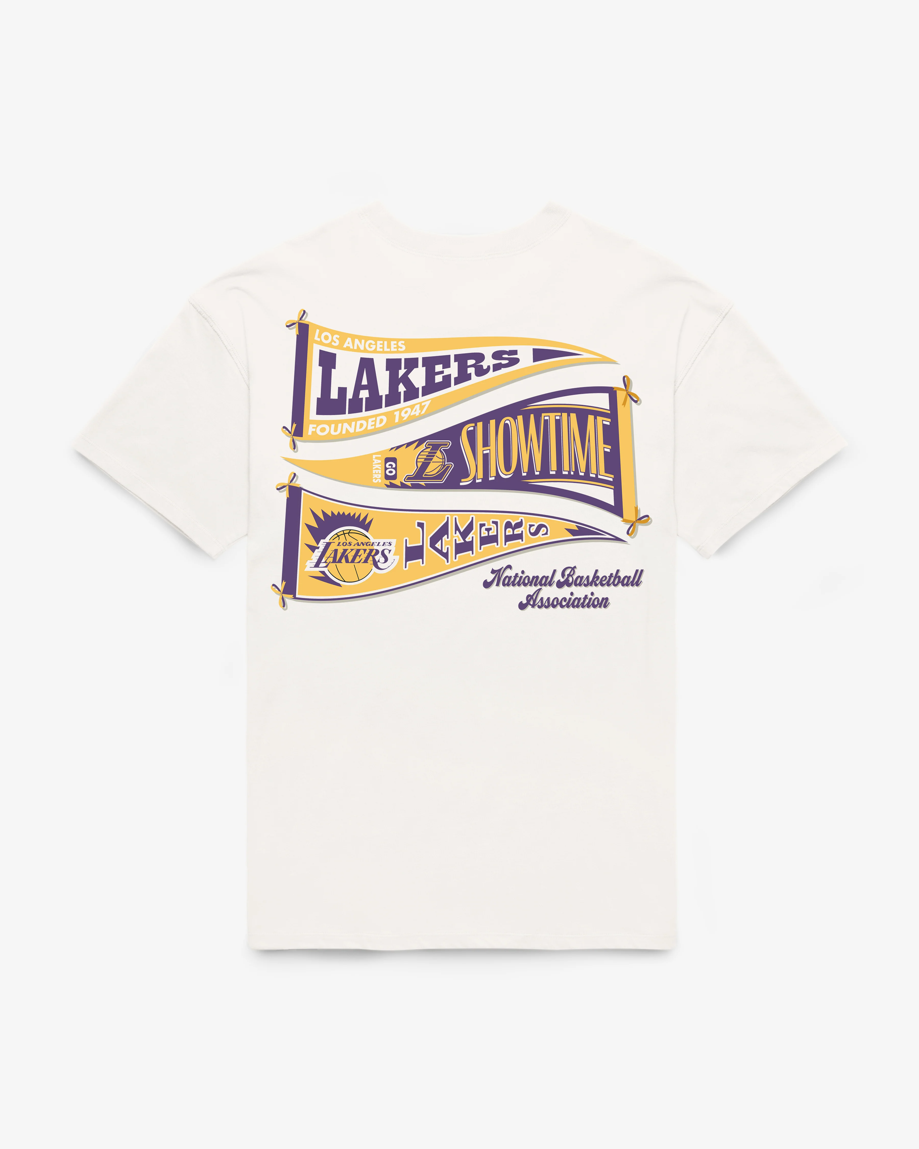 LOS ANGELES LAKERS BOW AND BANNER BACKER '47 SADIE TEE WOMENS - Image 3