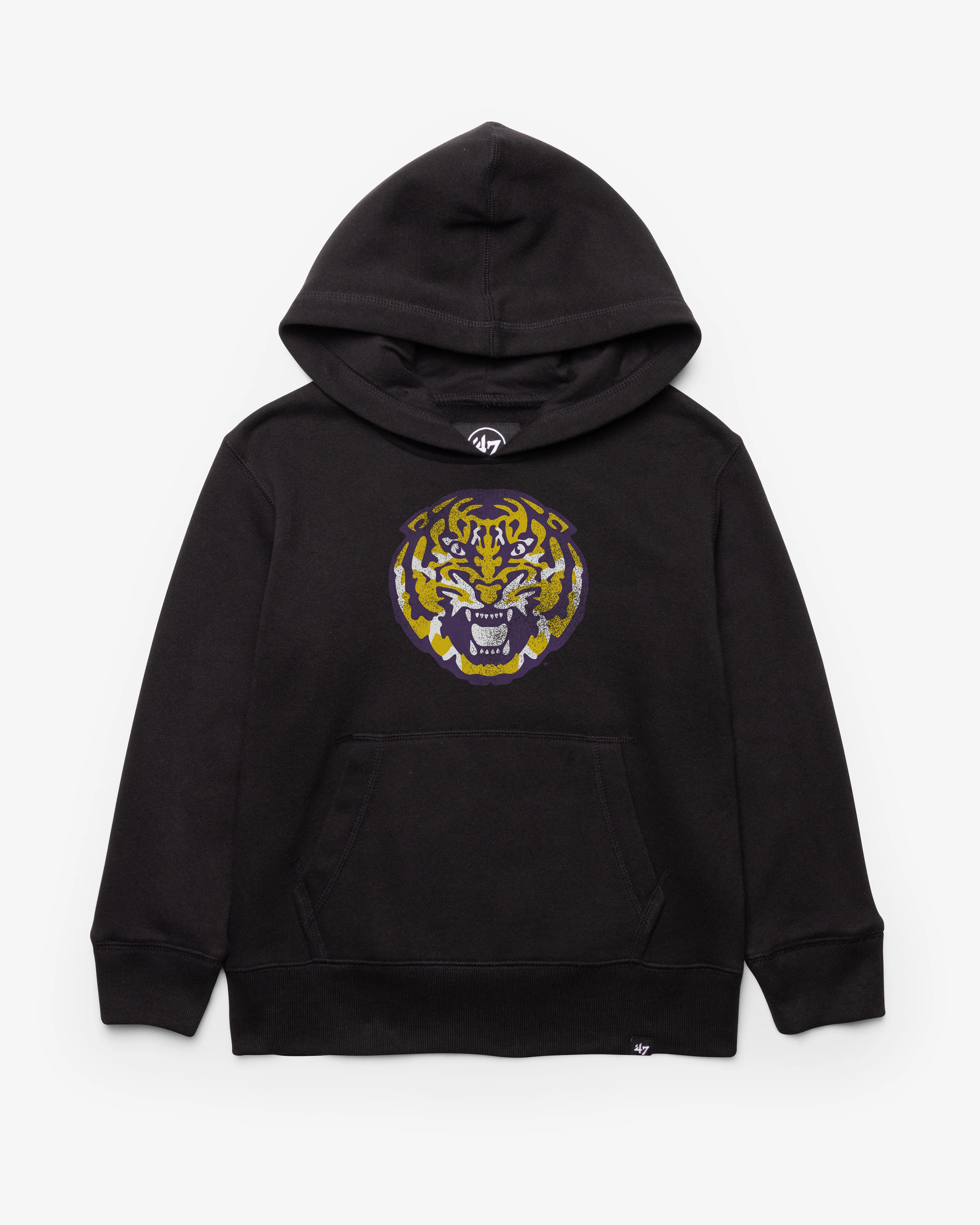 LOUISIANA STATE TIGERS LSU DISTRESSED IMPRINT '47 HEADLINE HOOD KIDS
