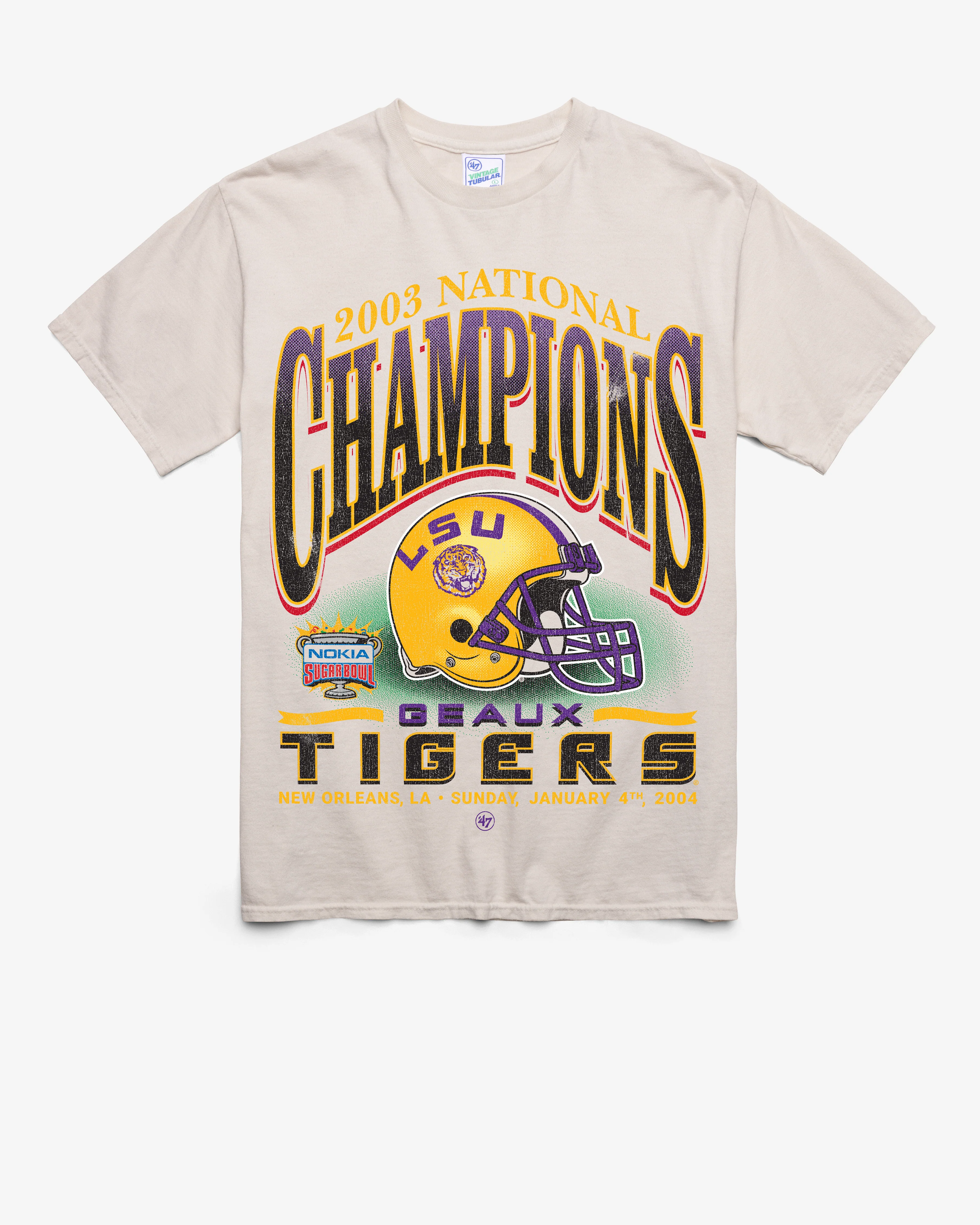 LOUISIANA STATE TIGERS LSU H-B LOCKER VINTAGE '47 TUBULAR TEE