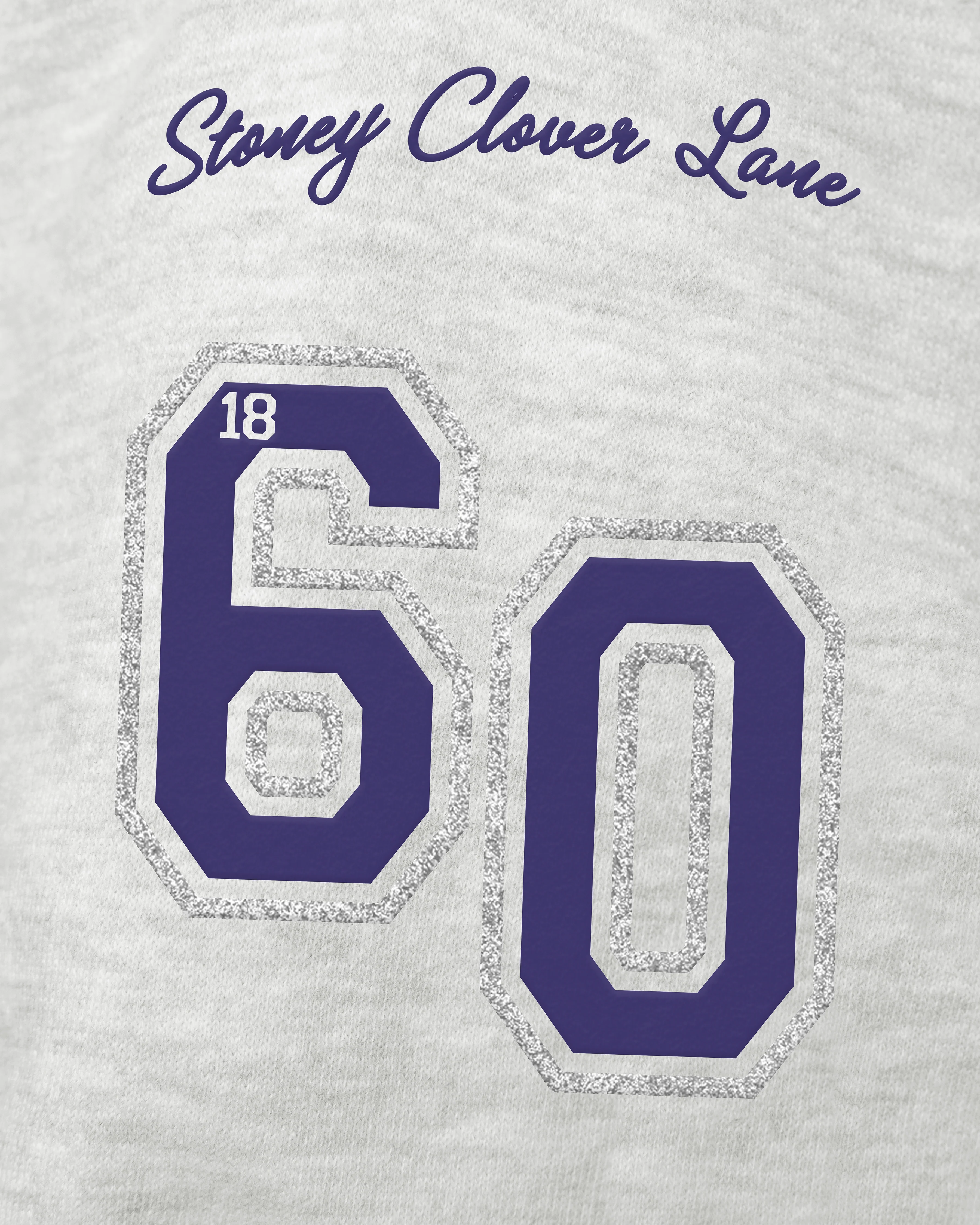 LOUISIANA STATE TIGERS LSU STONEY CLOVER LANE X '47 OVERSIZED GLITTER ARCH CREW WOMENS - Image 3