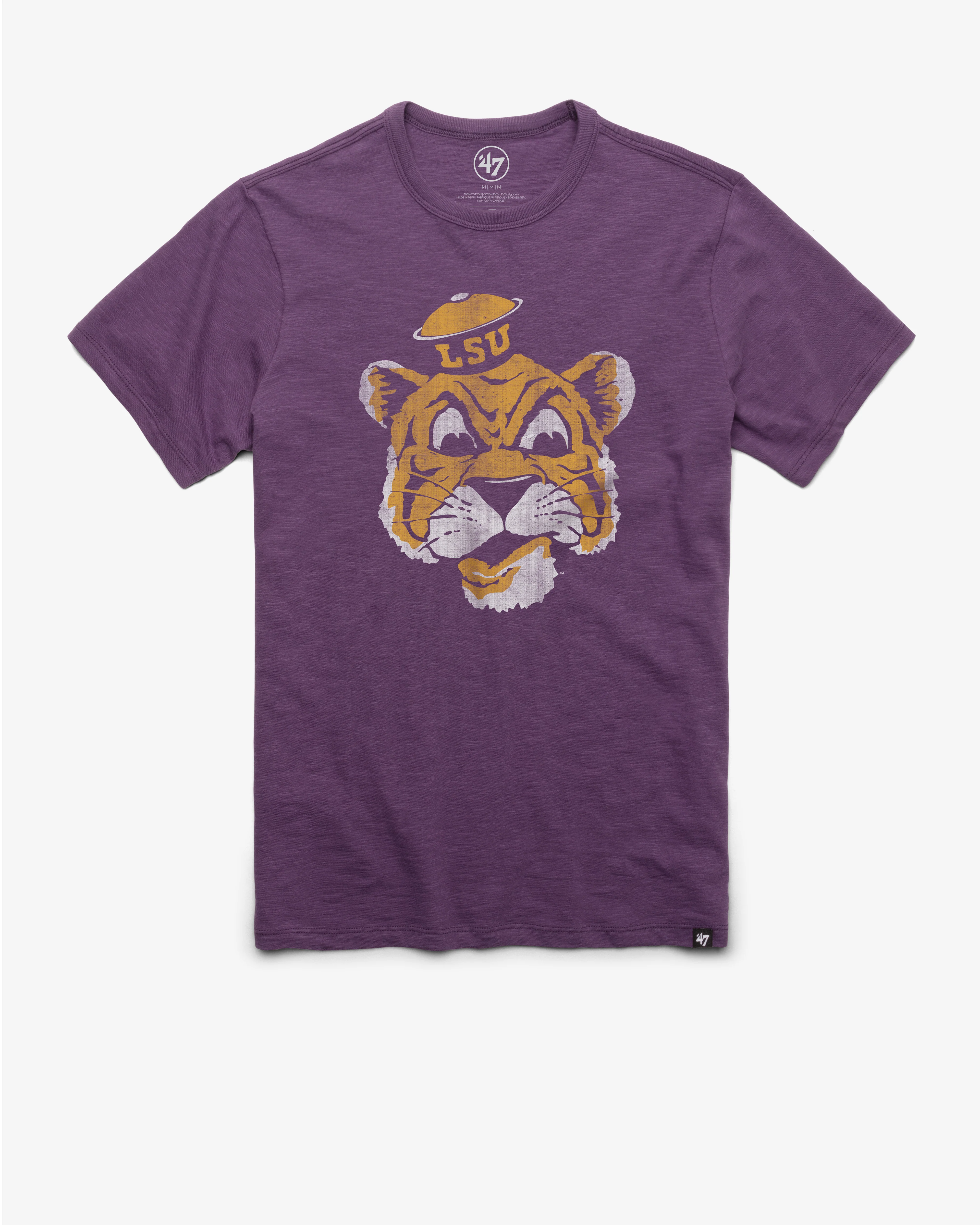 LOUISIANA STATE TIGERS LSU VINTAGE GRIT '47 SCRUM TEE