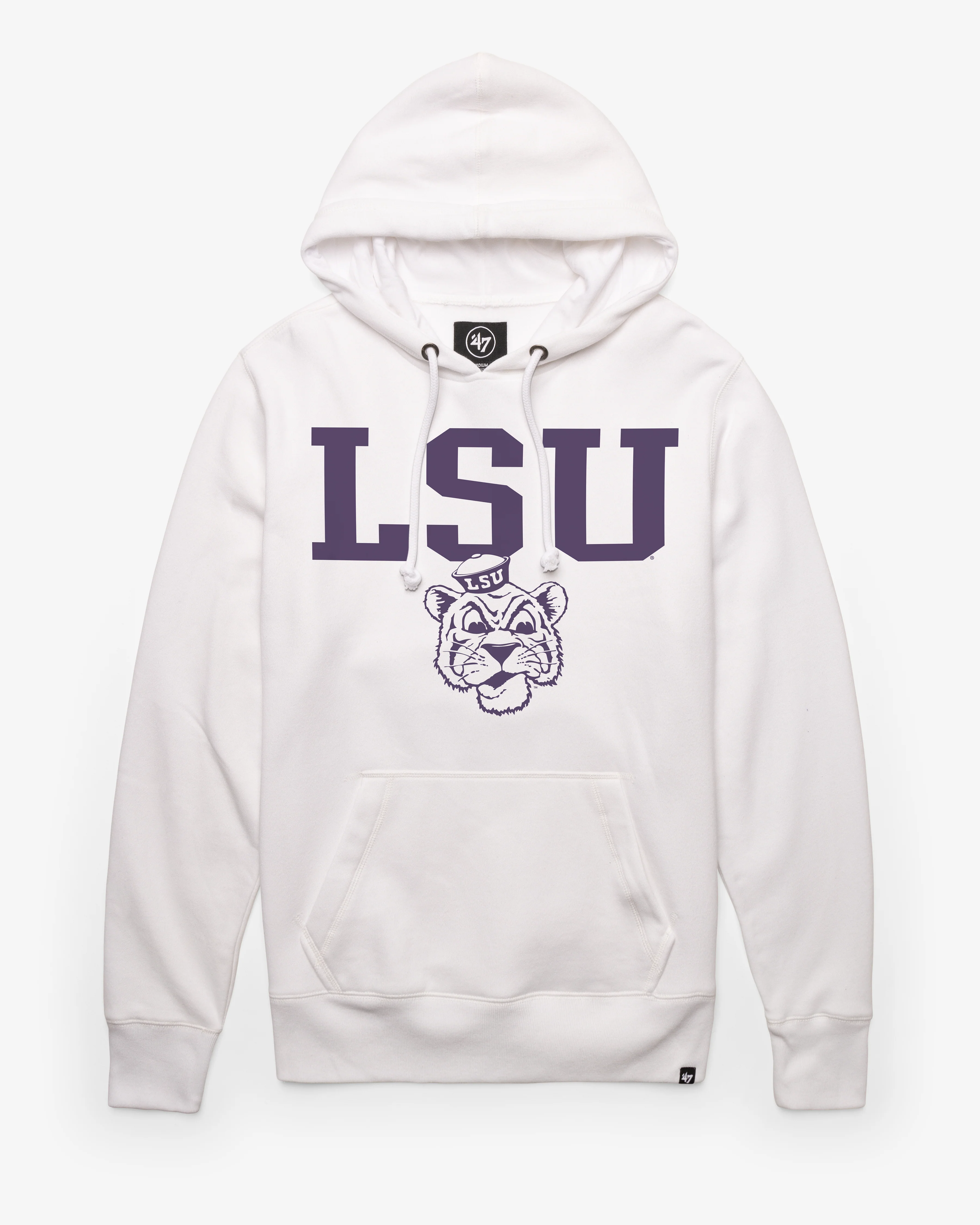 LOUISIANA STATE TIGERS LSU VINTAGE STRAIGHT BLOCK '47 HEADLINE HOOD