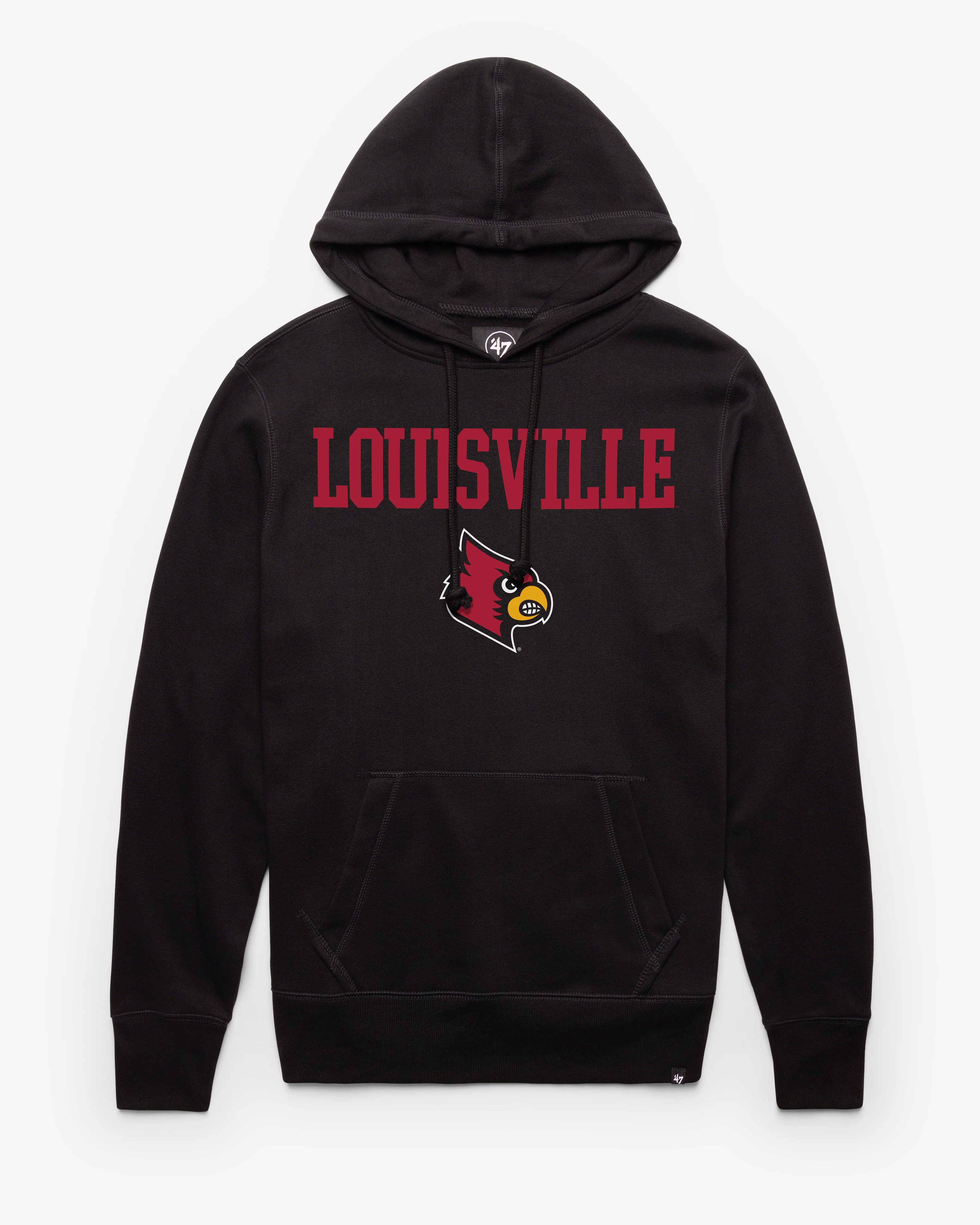 LOUISVILLE CARDINALS STRAIGHT BLOCK '47 HEADLINE HOOD