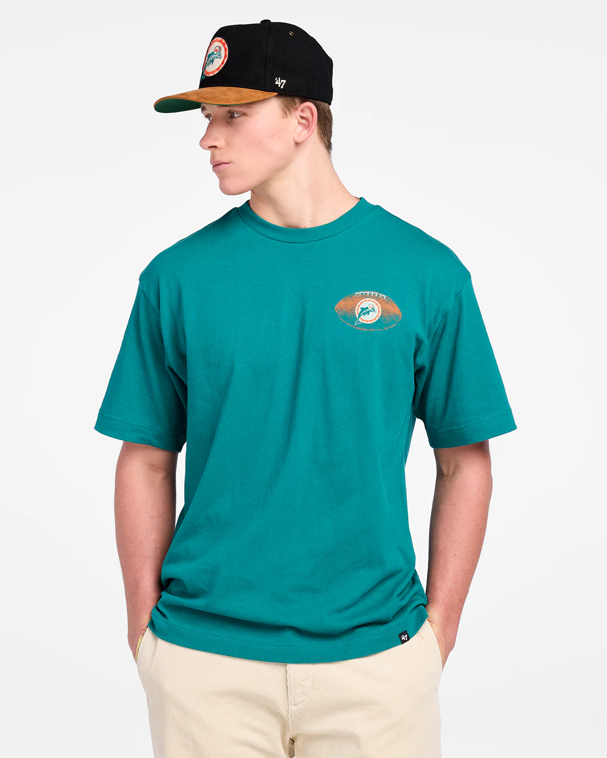 MIAMI DOLPHINS HISTORIC GAME ON '47 FOUNDATION TEE