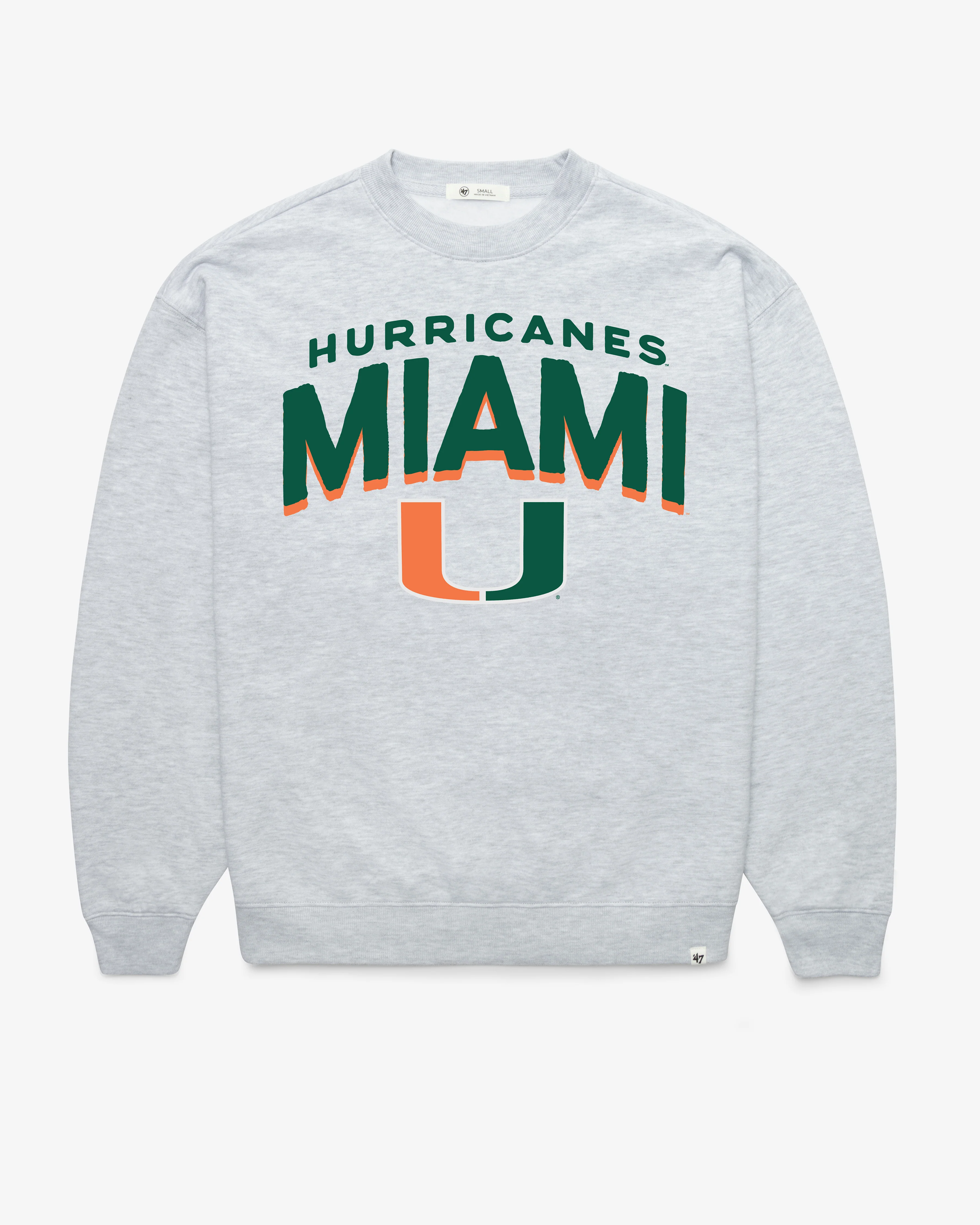 MIAMI HURRICANES CAMPUS ARCH CLOUD OVERSIZED CREW WOMENS