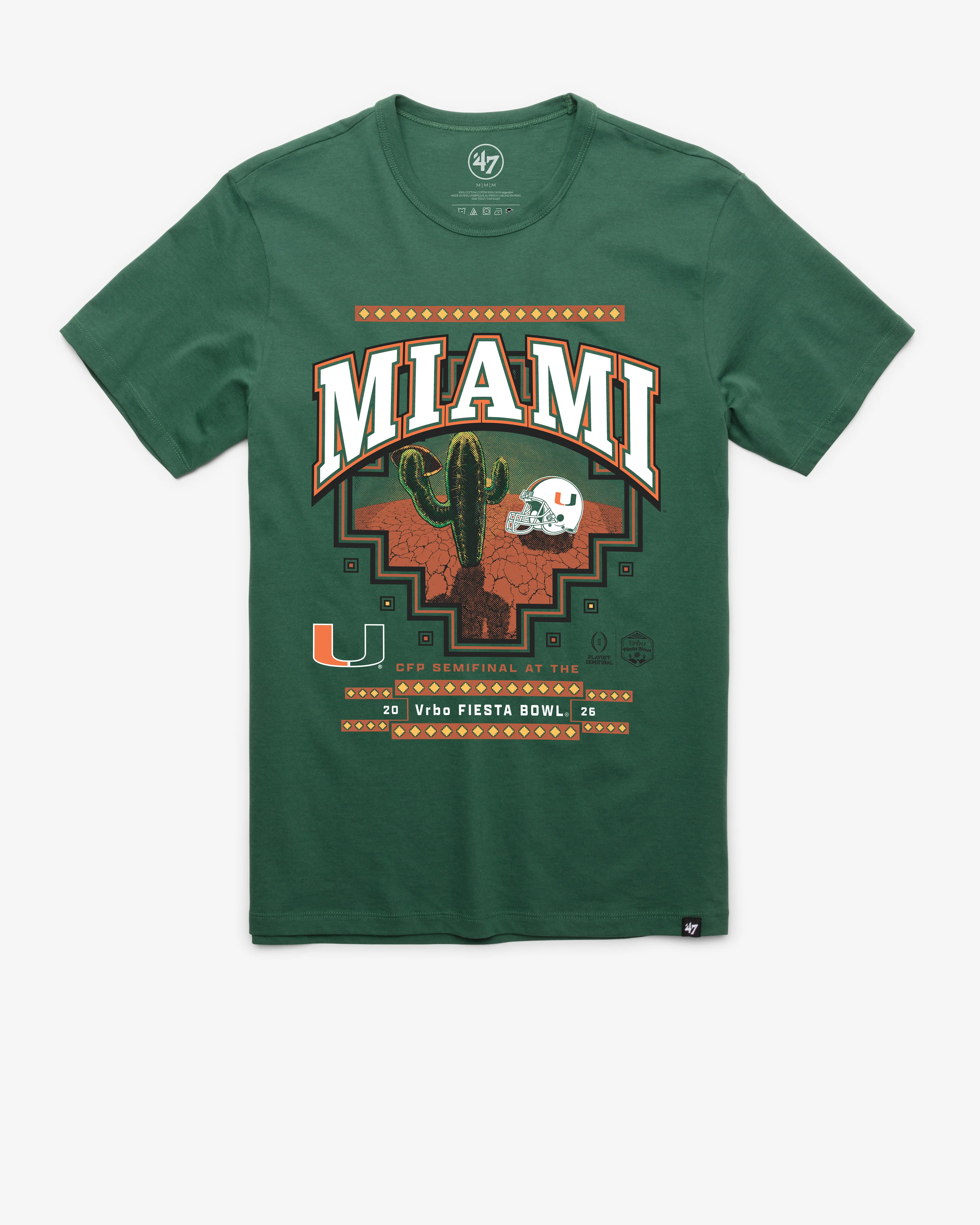 MIAMI HURRICANES FIESTA BOWL '47 FRANKLIN TEE