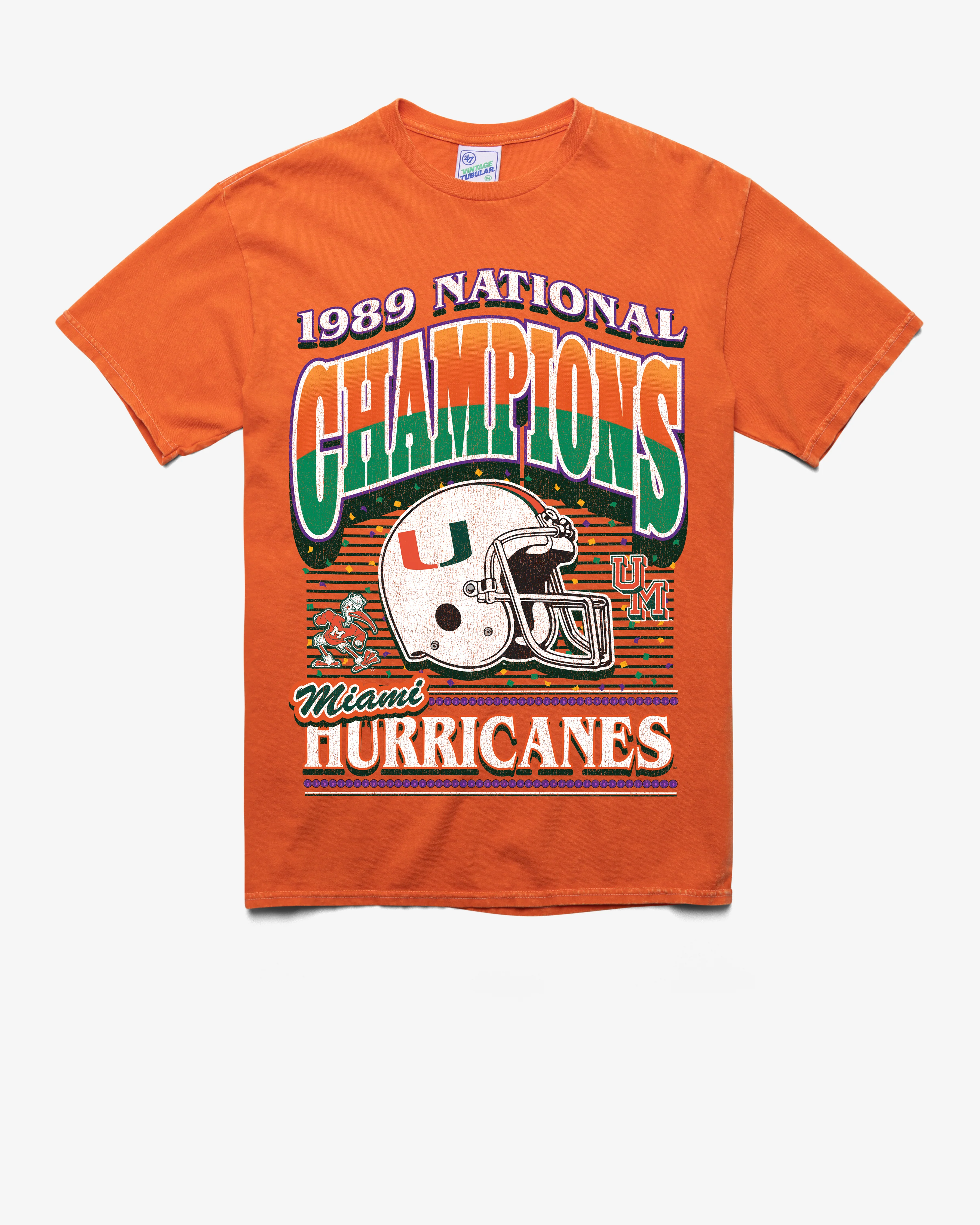 MIAMI HURRICANES H-CHAMPS LOCKER VINTAGE '47 TUBULAR TEE