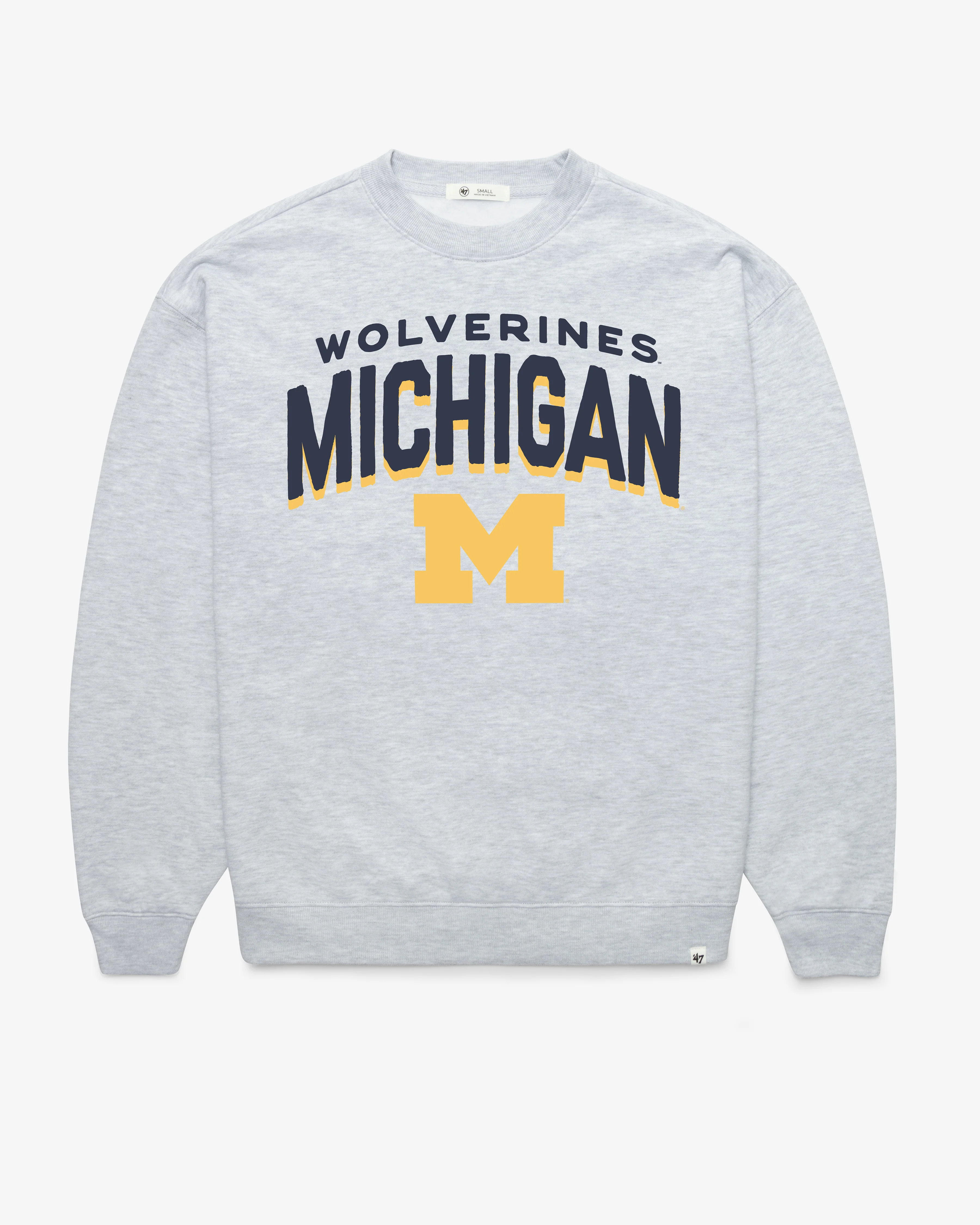 MICHIGAN WOLVERINES CAMPUS ARCH CLOUD '47 OVERSIZED CREW WOMENS