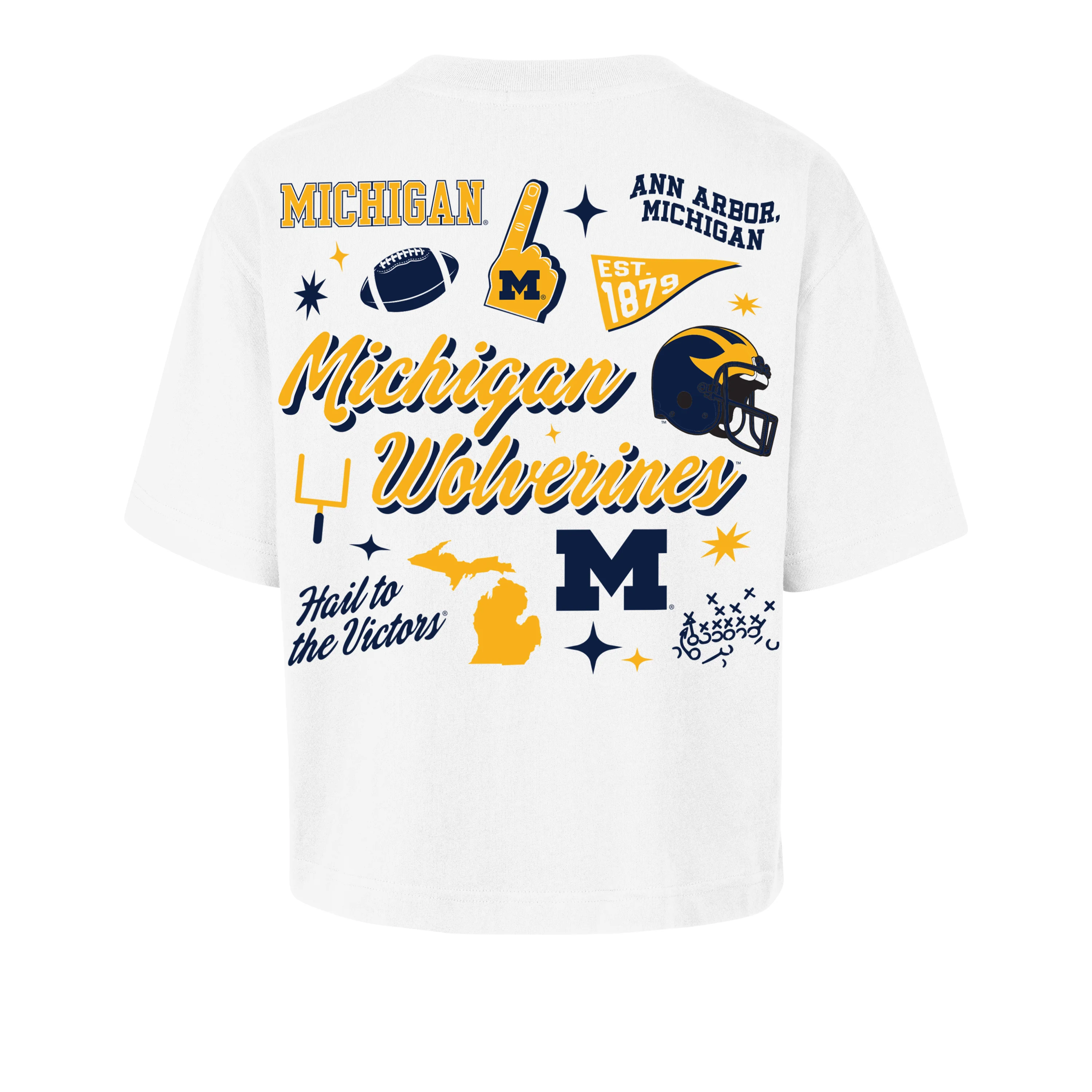 MICHIGAN WOLVERINES COLLAGE SCRIPT '47 REED CITY TEE WOMENS - Image 2