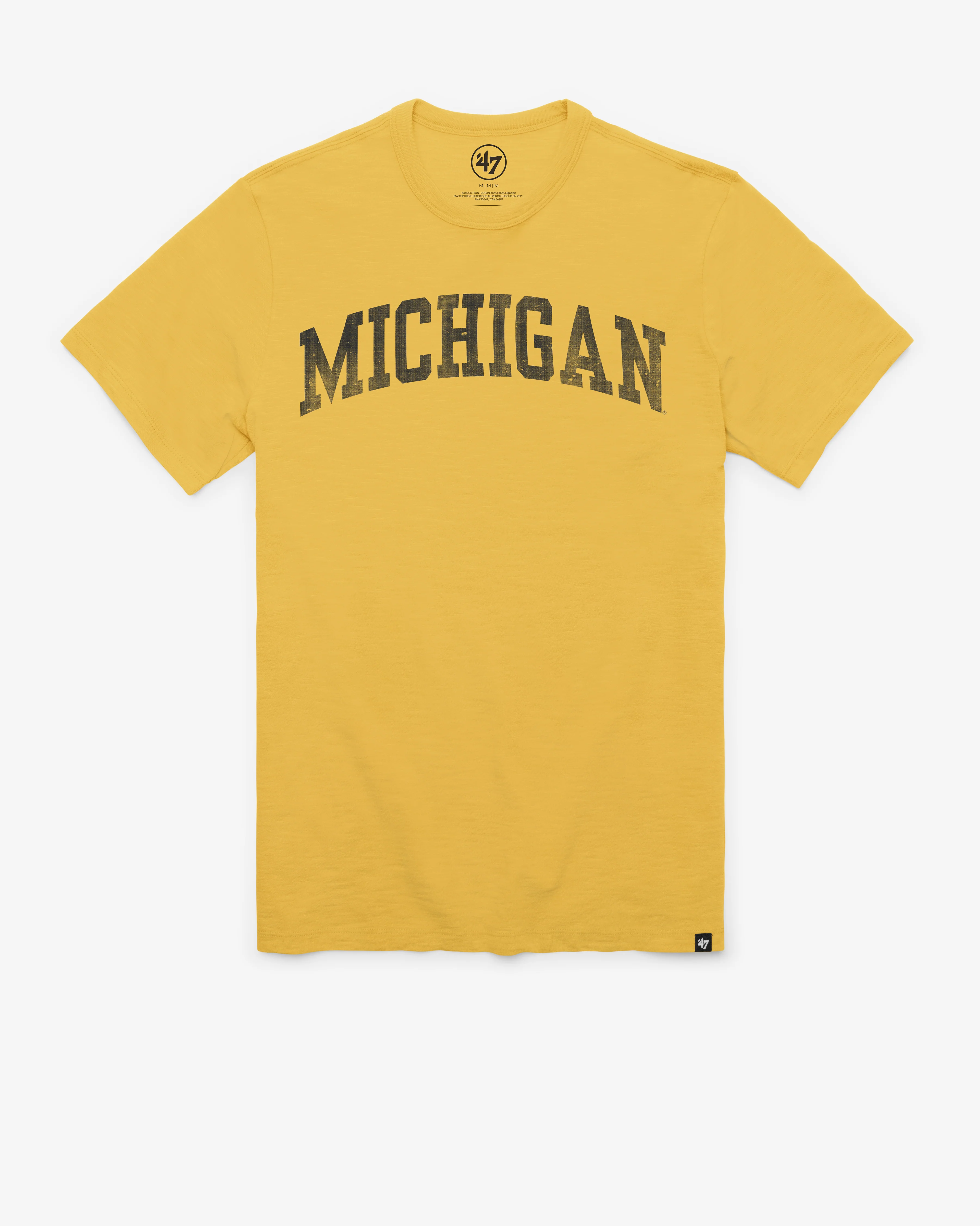 MICHIGAN WOLVERINES GRIT WORDMARK '47 SCRUM TEE