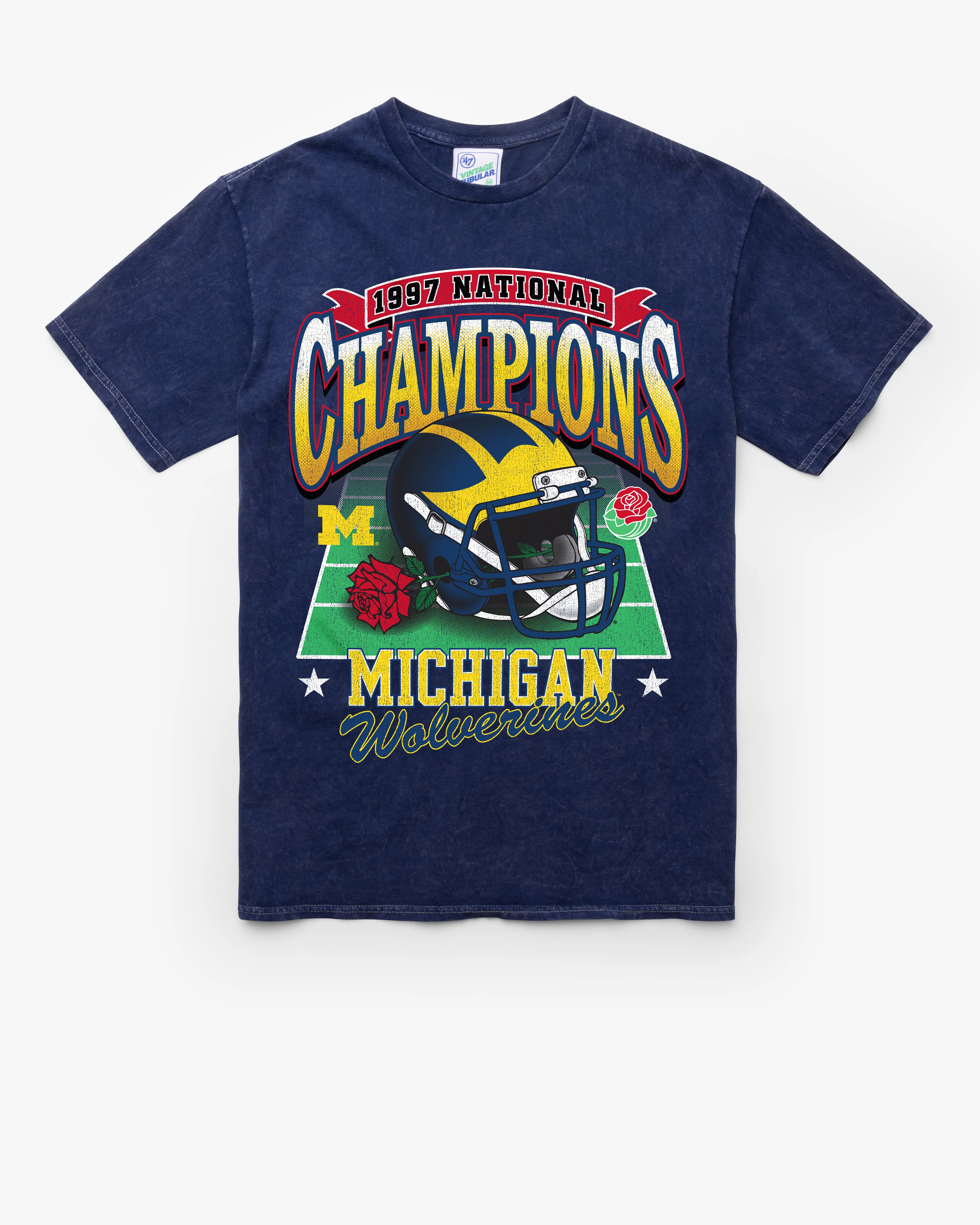 MICHIGAN WOLVERINES H-BOWLS LOCKER VINTAGE '47 TUBULAR TEE