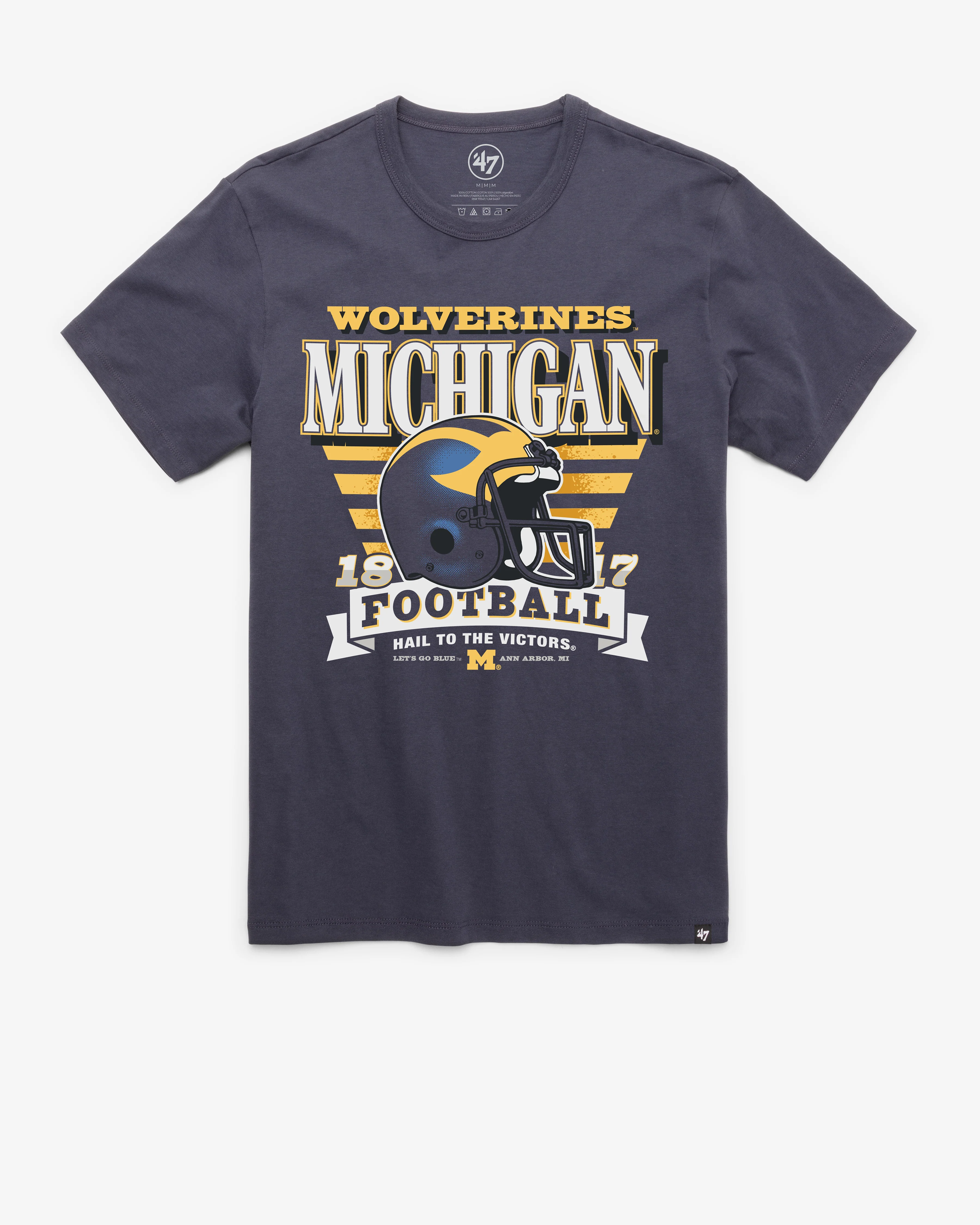 MICHIGAN WOLVERINES STRIPE SPLASH '47 FRANKLIN TEE