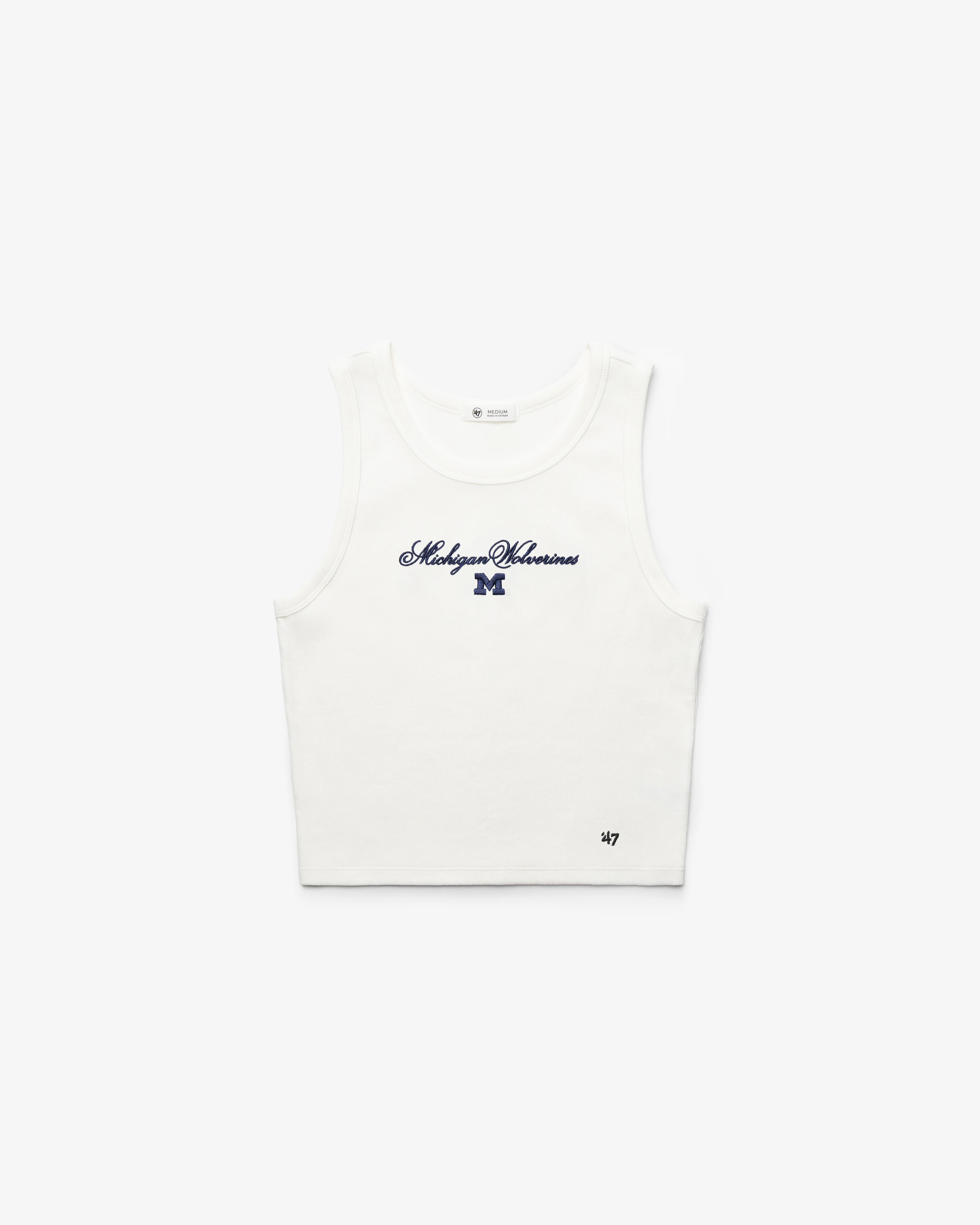 MICHIGAN WOLVERINES SCRIPT '47 BABY RIB TANK WOMENS